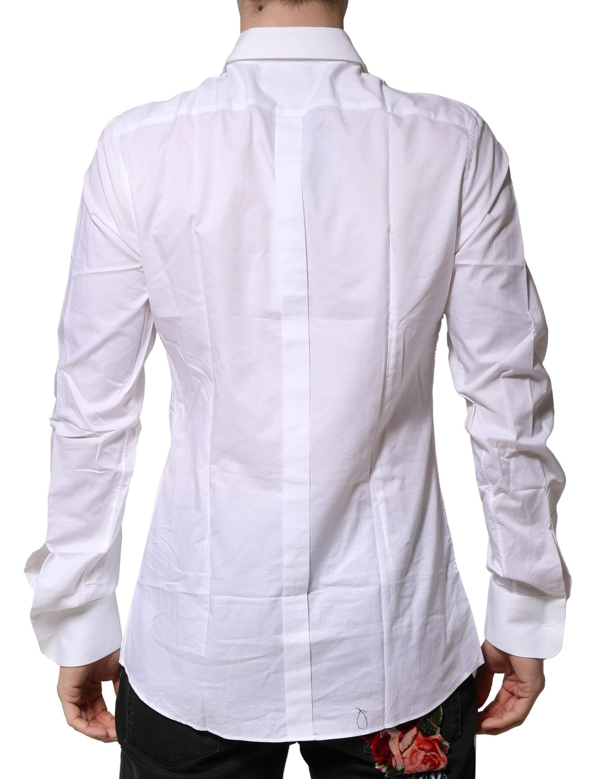Bib Cotton Poplin GOLD Men Formal Men's Shirt - Dolce & Gabbana - Modalova
