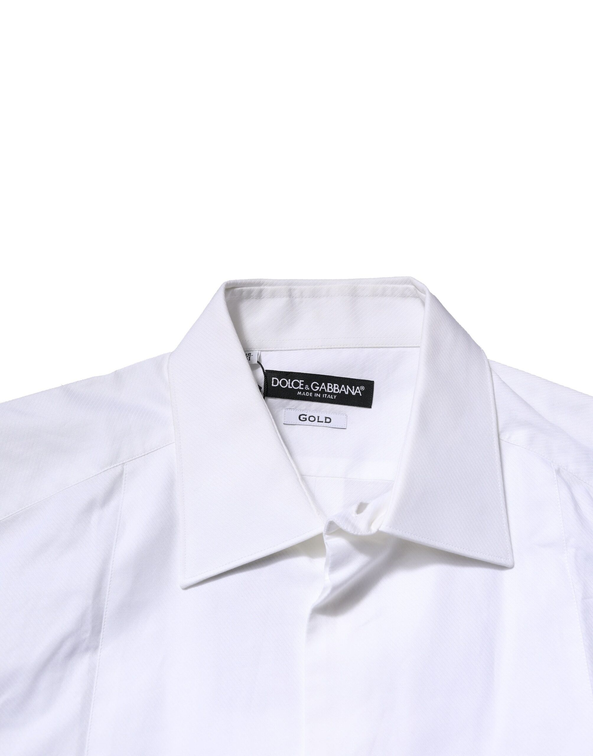 Bib Cotton Poplin GOLD Men Formal Men's Shirt - Dolce & Gabbana - Modalova