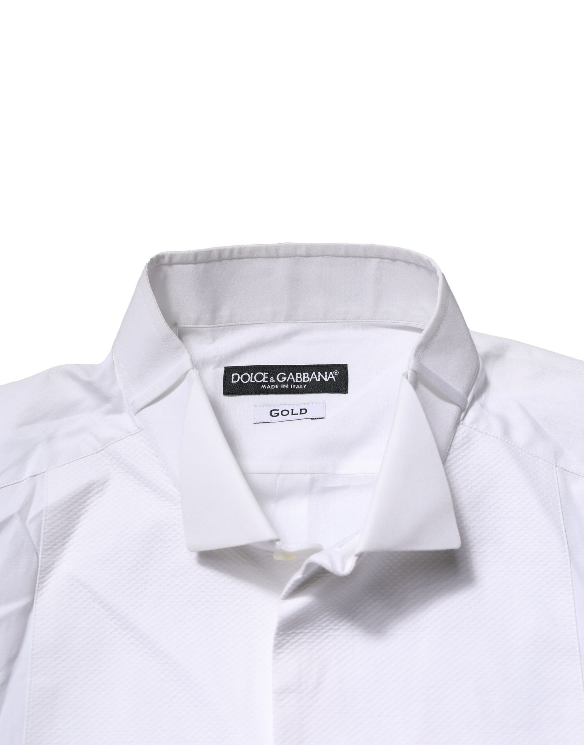 GOLD Bib Poplin Dress Men Formal Men's Shirt (Pre-Owned) - Dolce & Gabbana - Modalova