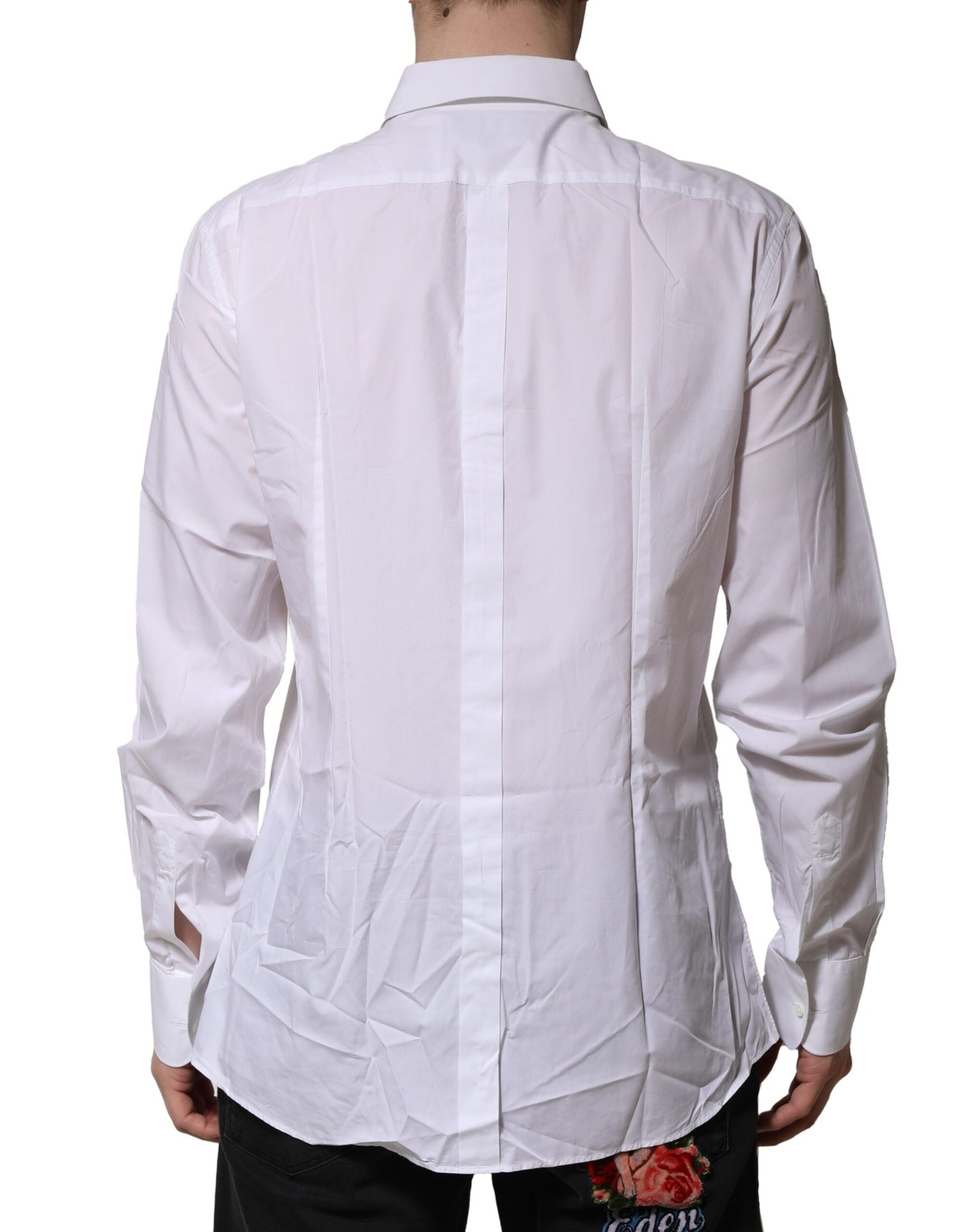 Bib Cotton Poplin GOLD Formal Men's Shirt (Pre-Owned) - Dolce & Gabbana - Modalova