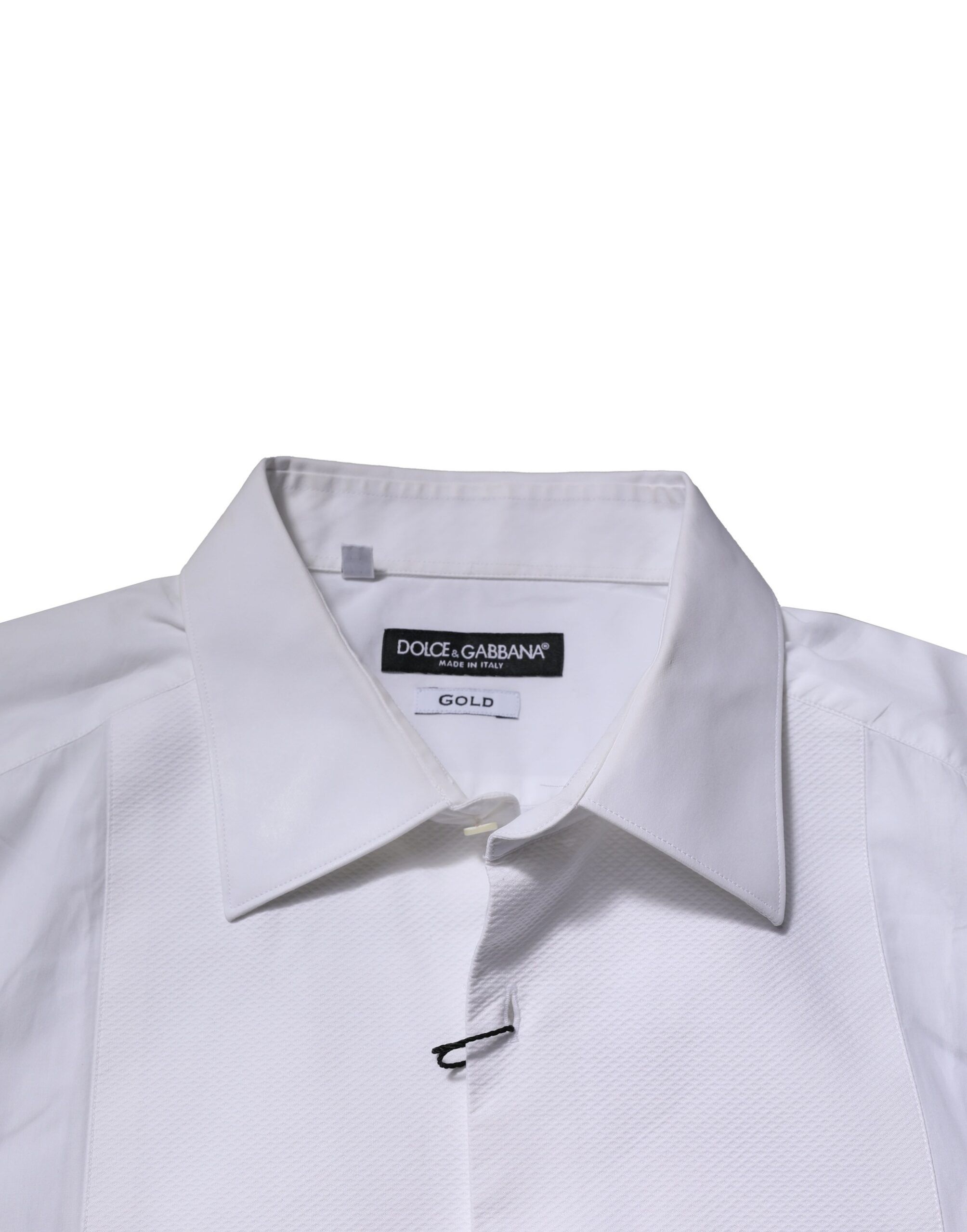 Bib Cotton Poplin GOLD Formal Men's Shirt (Pre-Owned) - Dolce & Gabbana - Modalova