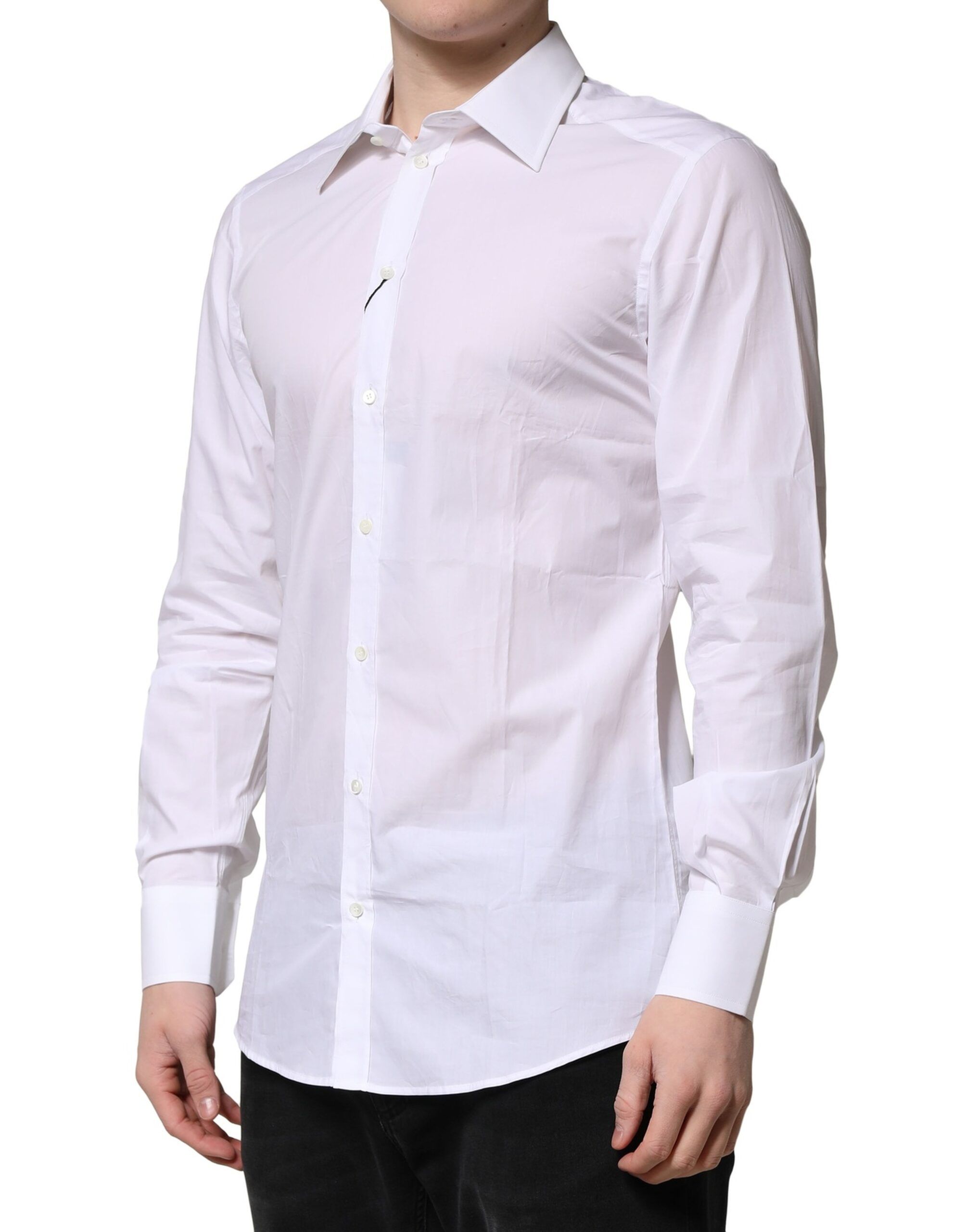 Cotton Long Sleeves GOLD Formal Men's Shirt - Dolce & Gabbana - Modalova