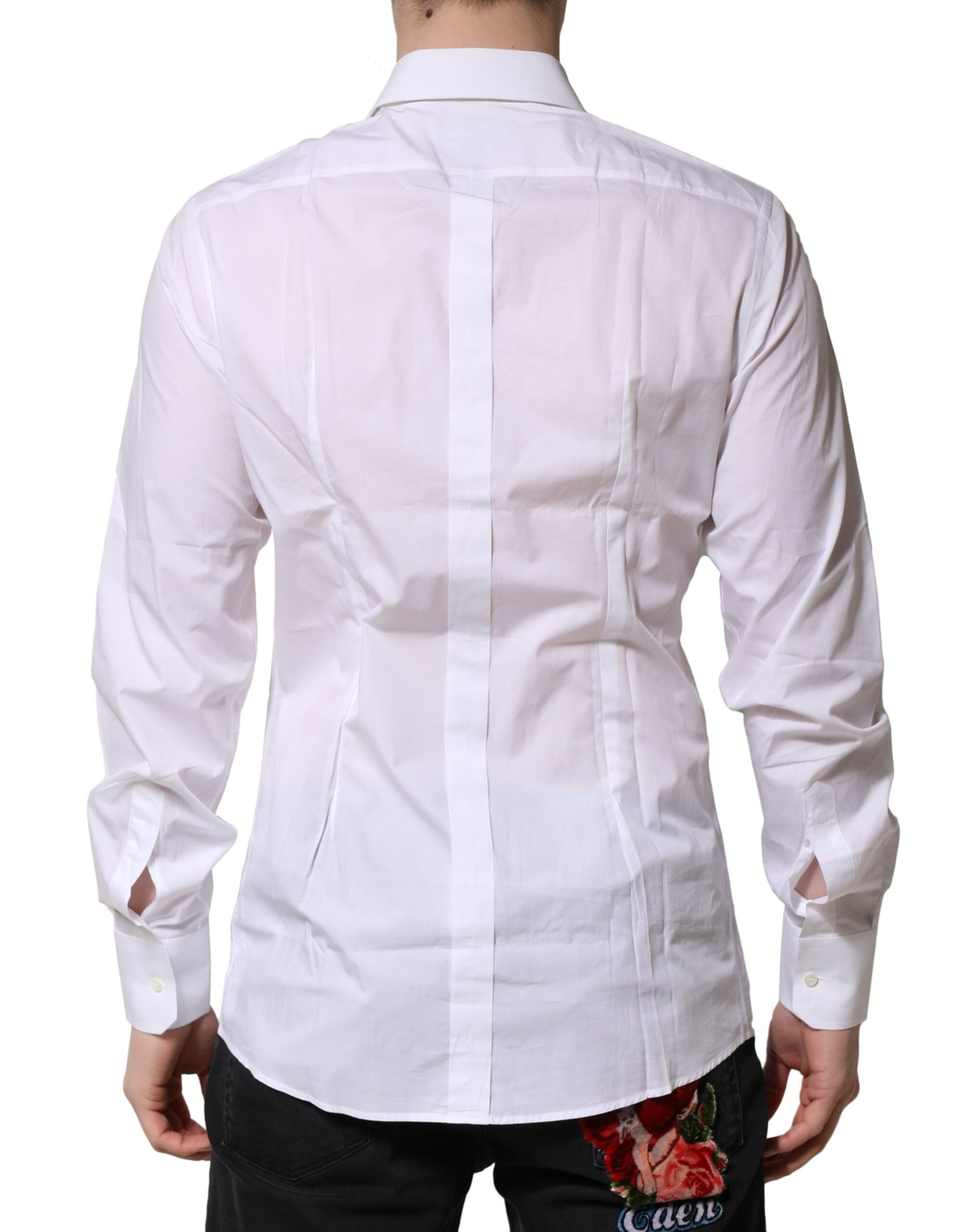 Cotton Long Sleeves GOLD Formal Men's Shirt - Dolce & Gabbana - Modalova