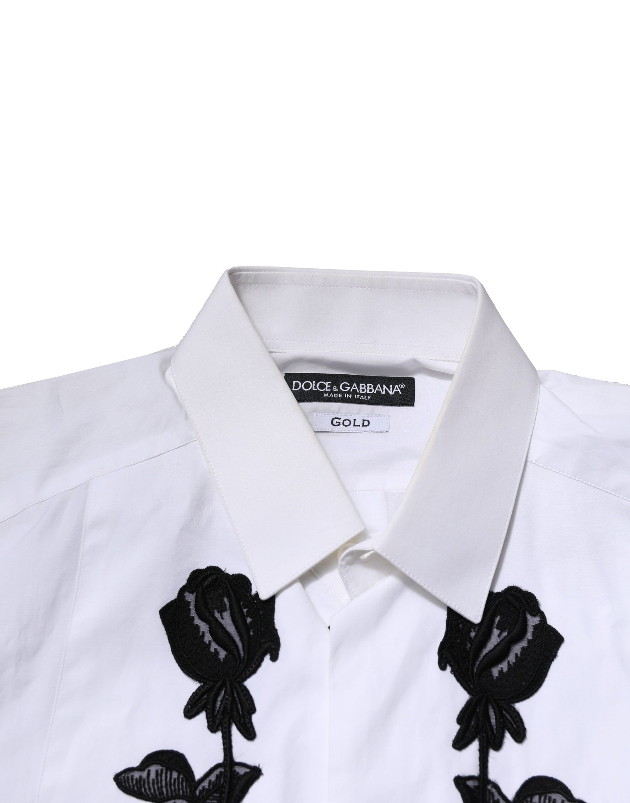 Floral Embroidery Men GOLD Formal Men's Shirt (Pre-Owned) - Dolce & Gabbana - Modalova