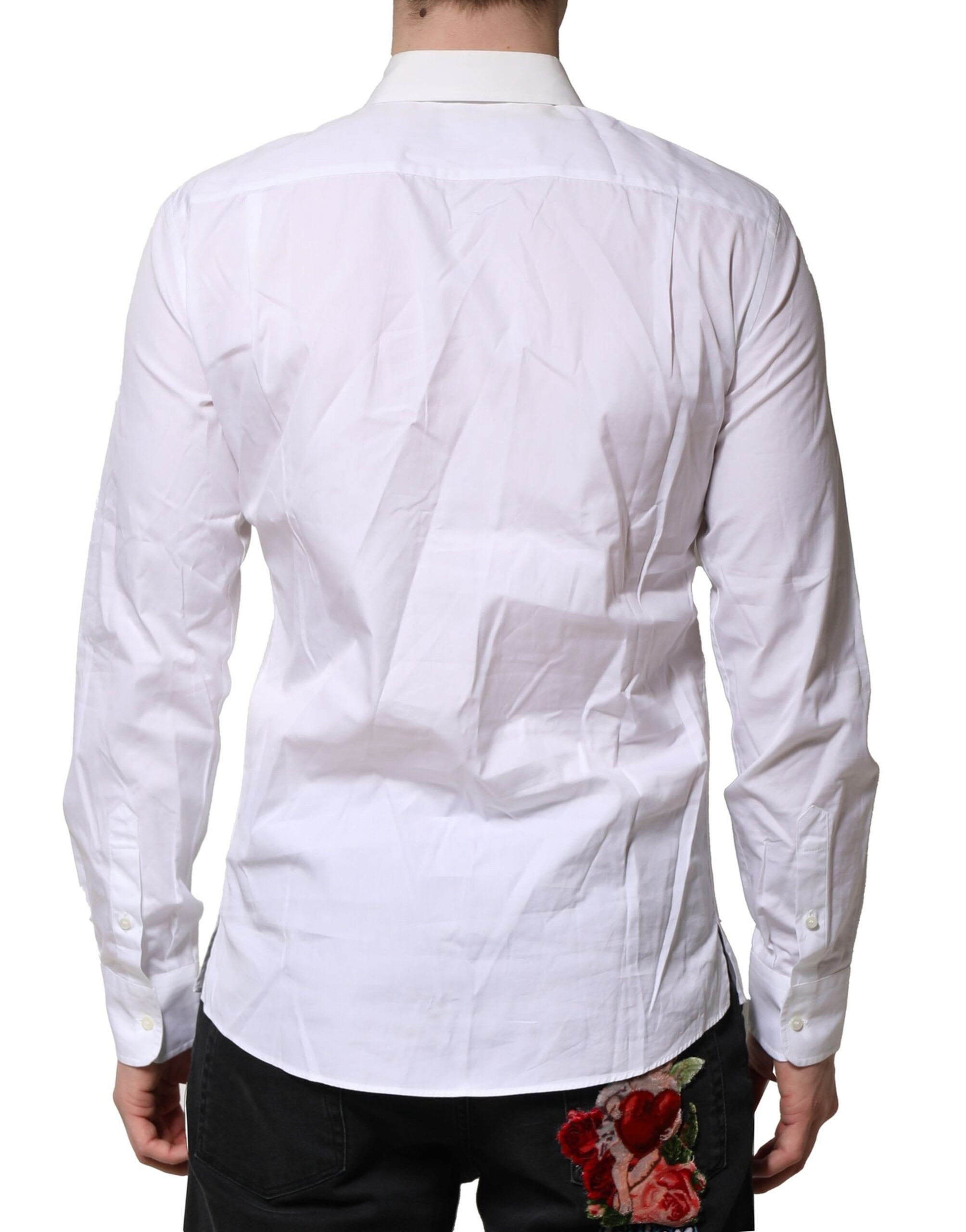 Poplin Cotton Formal Men Dress Men's Shirt (Pre-Owned) - Dolce & Gabbana - Modalova
