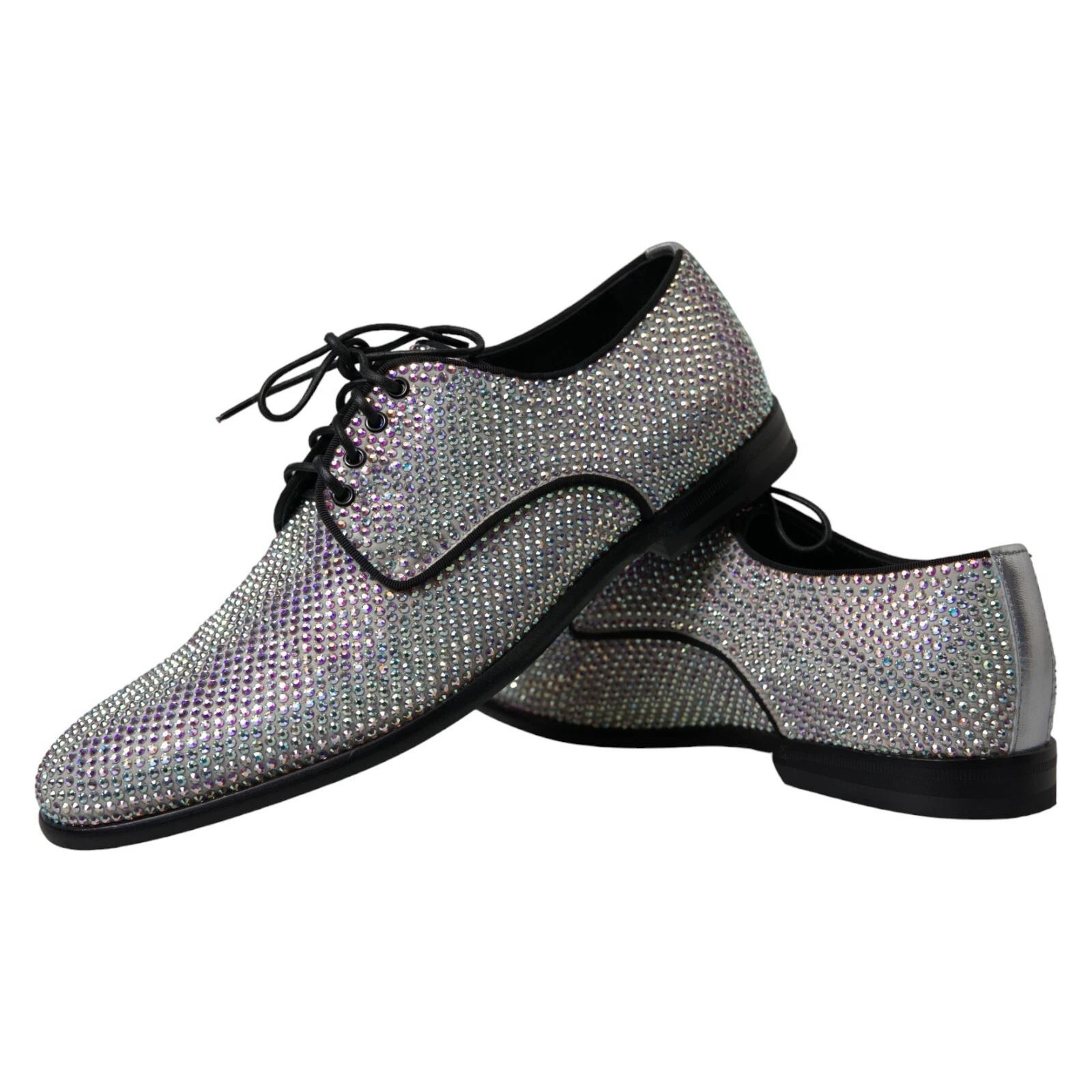 Leather Rhinestones Derby Men's Shoes (Pre-Owned) - Dolce & Gabbana - Modalova