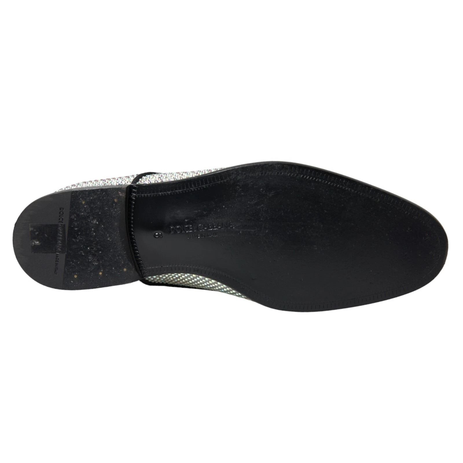 Leather Rhinestones Derby Men's Shoes (Pre-Owned) - Dolce & Gabbana - Modalova