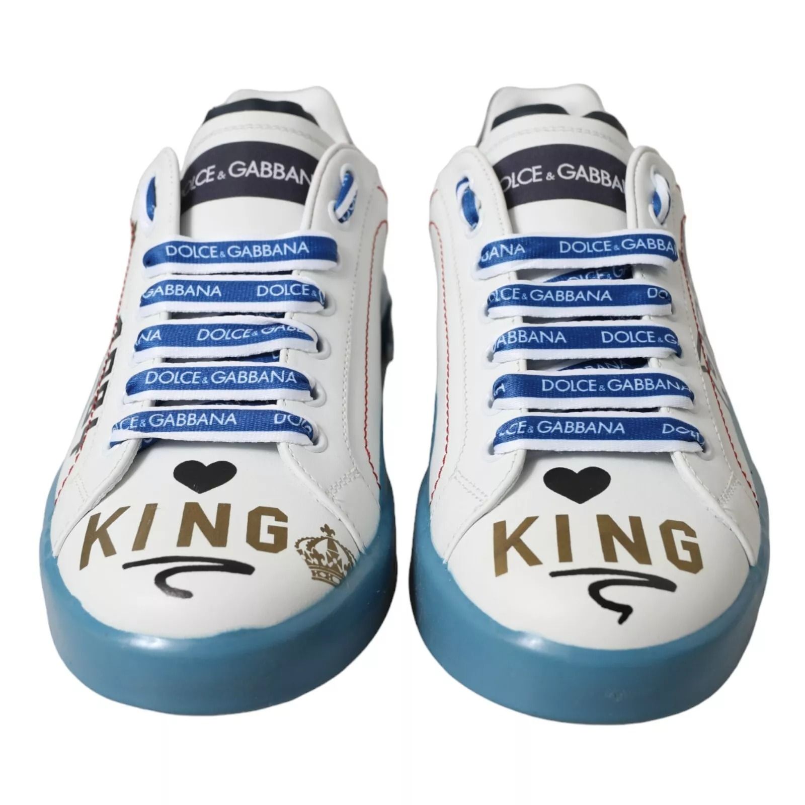 Blue Printed Portofino Melt Men's Sneakers - Dolce & Gabbana - Modalova