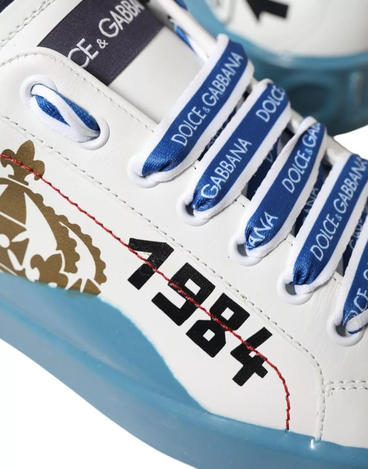 Blue Printed Portofino Melt Men's Sneakers - Dolce & Gabbana - Modalova