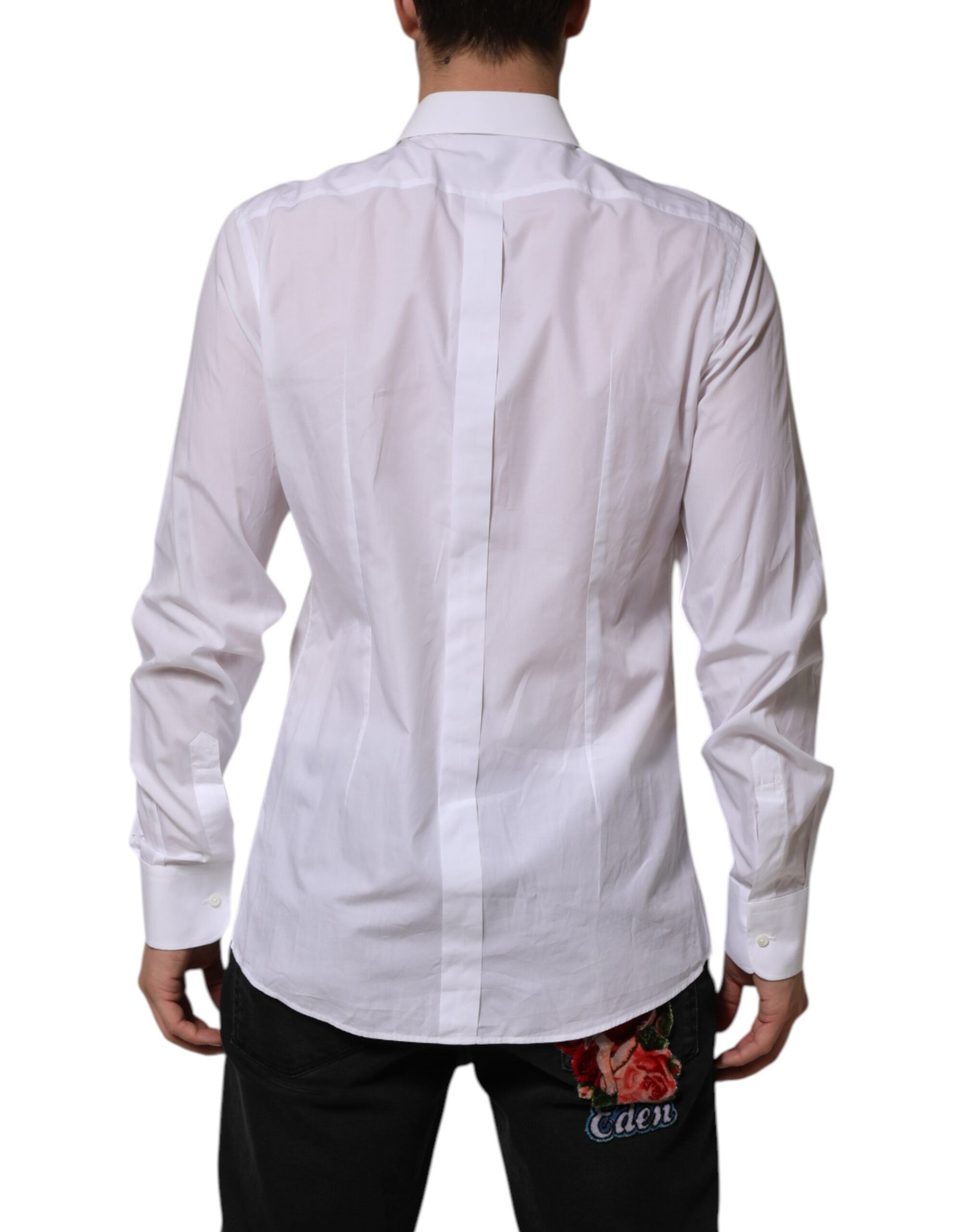 Bib Cotton Poplin GOLD Men Formal Men's Shirt (Pre-Owned) - Dolce & Gabbana - Modalova