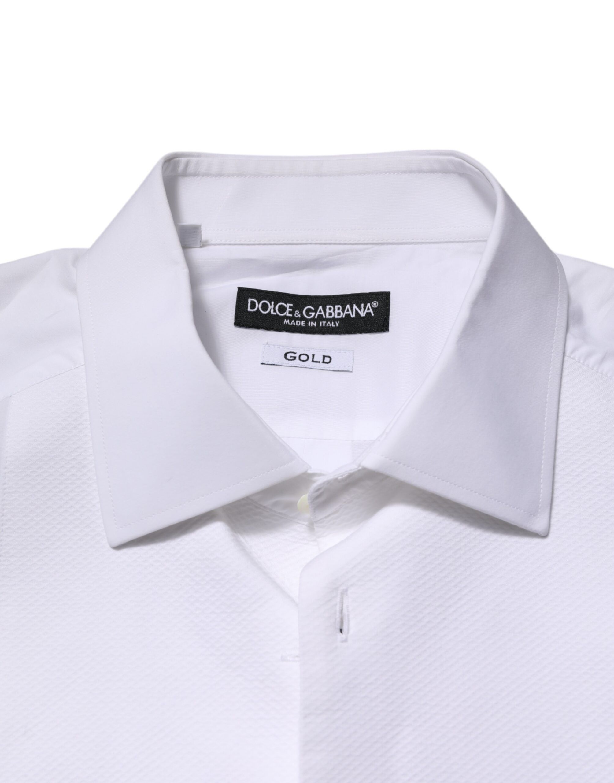 Bib Cotton Poplin GOLD Men Formal Men's Shirt (Pre-Owned) - Dolce & Gabbana - Modalova