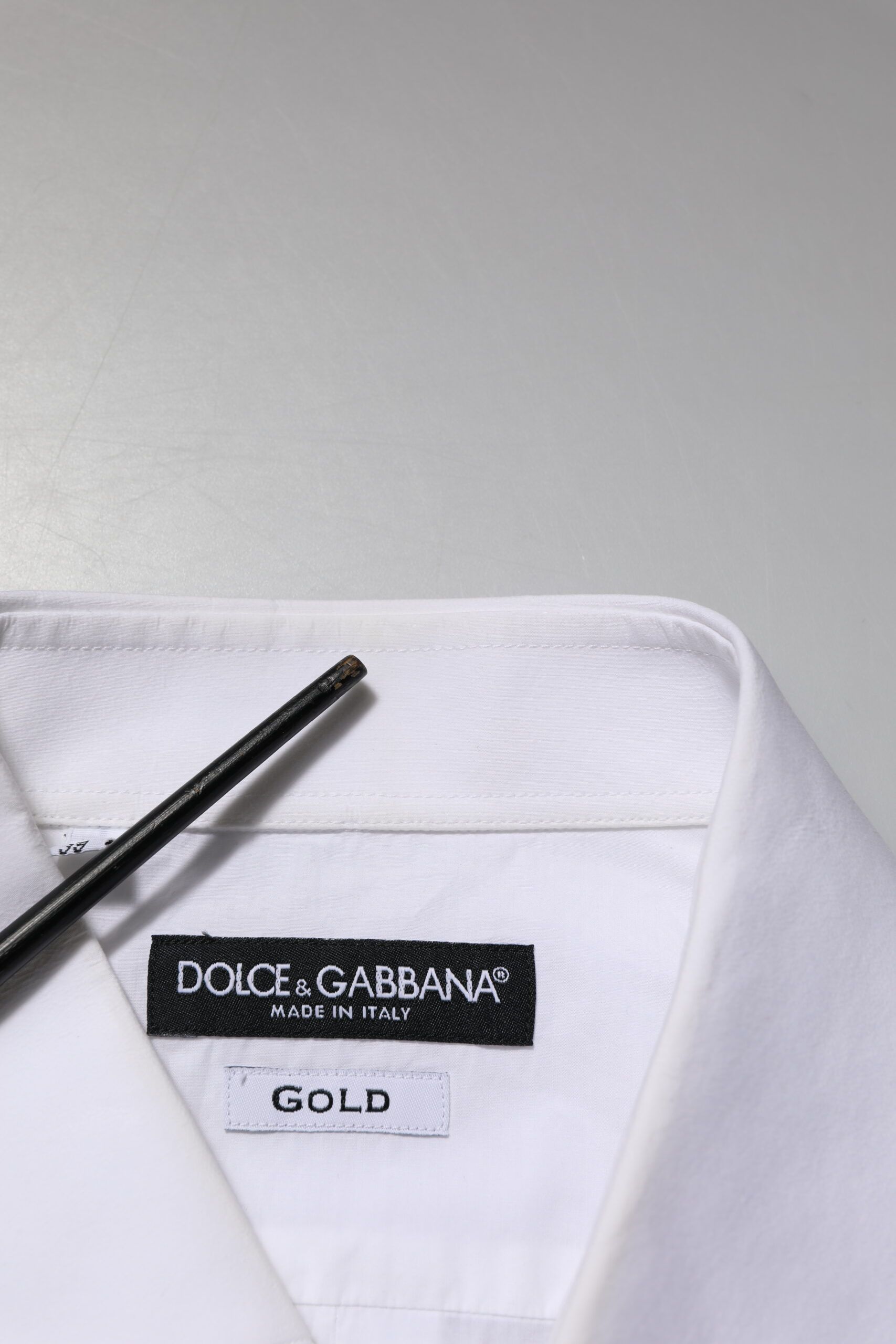 Bib Cotton Poplin GOLD Men Formal Men's Shirt (Pre-Owned) - Dolce & Gabbana - Modalova