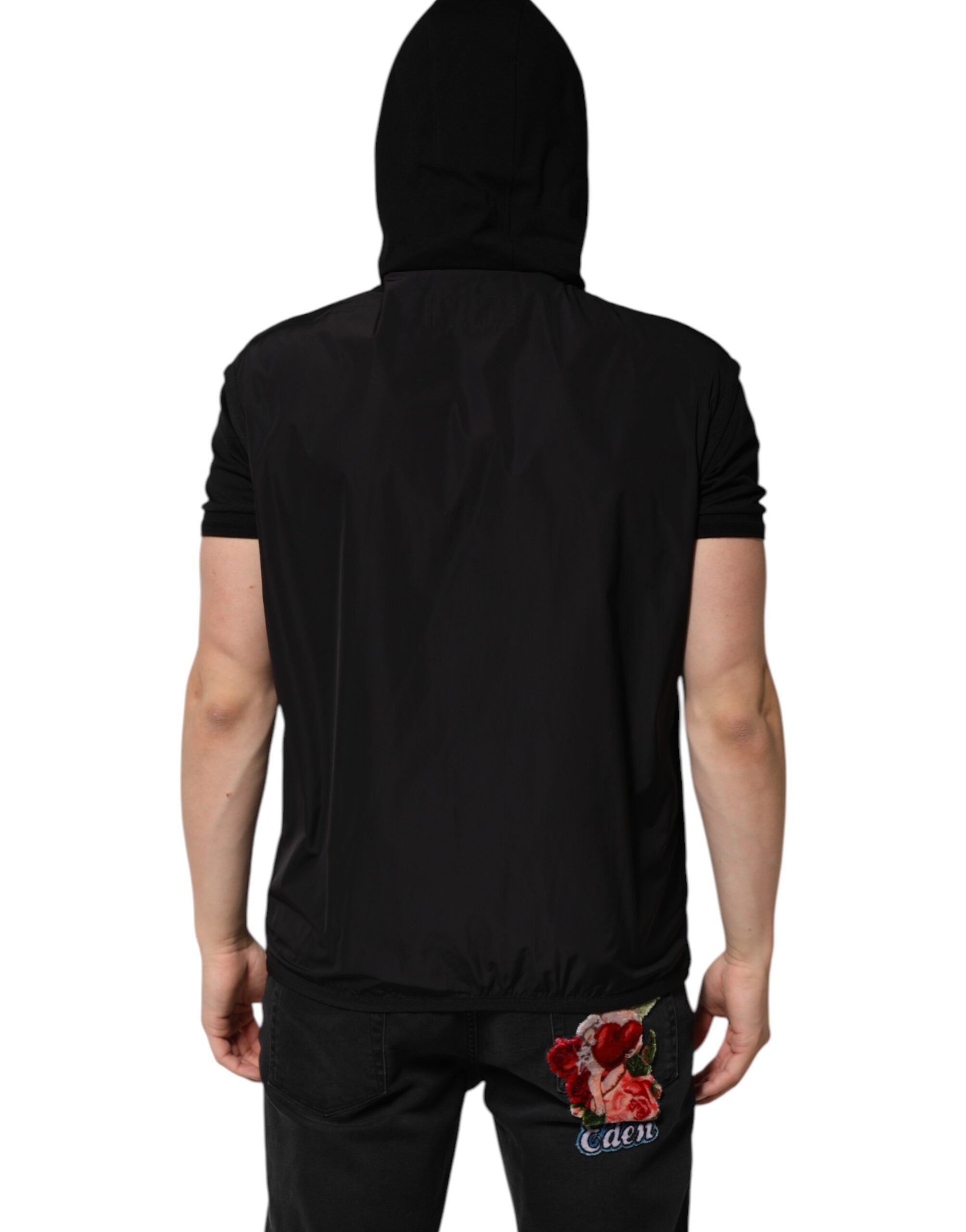 Sleeveless Hooded Logo Plaque Men's Jacket (Pre-Owned) - Dolce & Gabbana - Modalova
