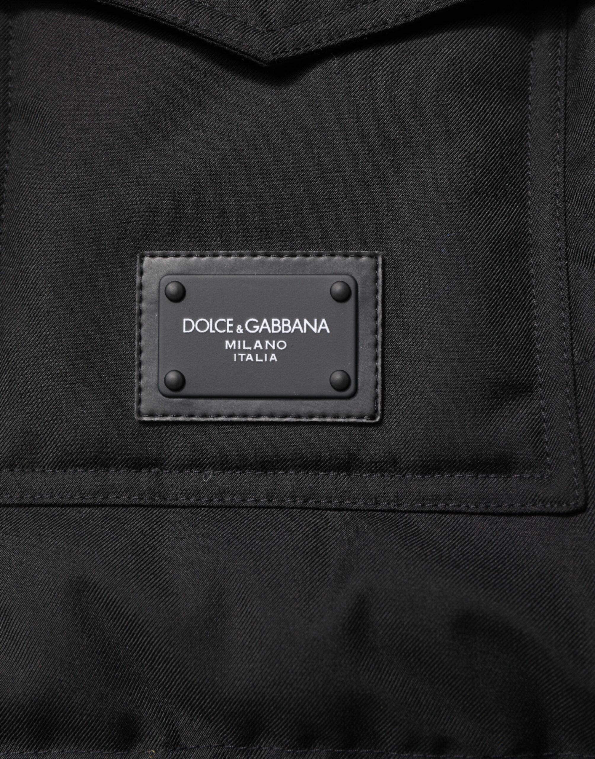Sleeveless Parka Logo Plaque Men's Jacket - Dolce & Gabbana - Modalova