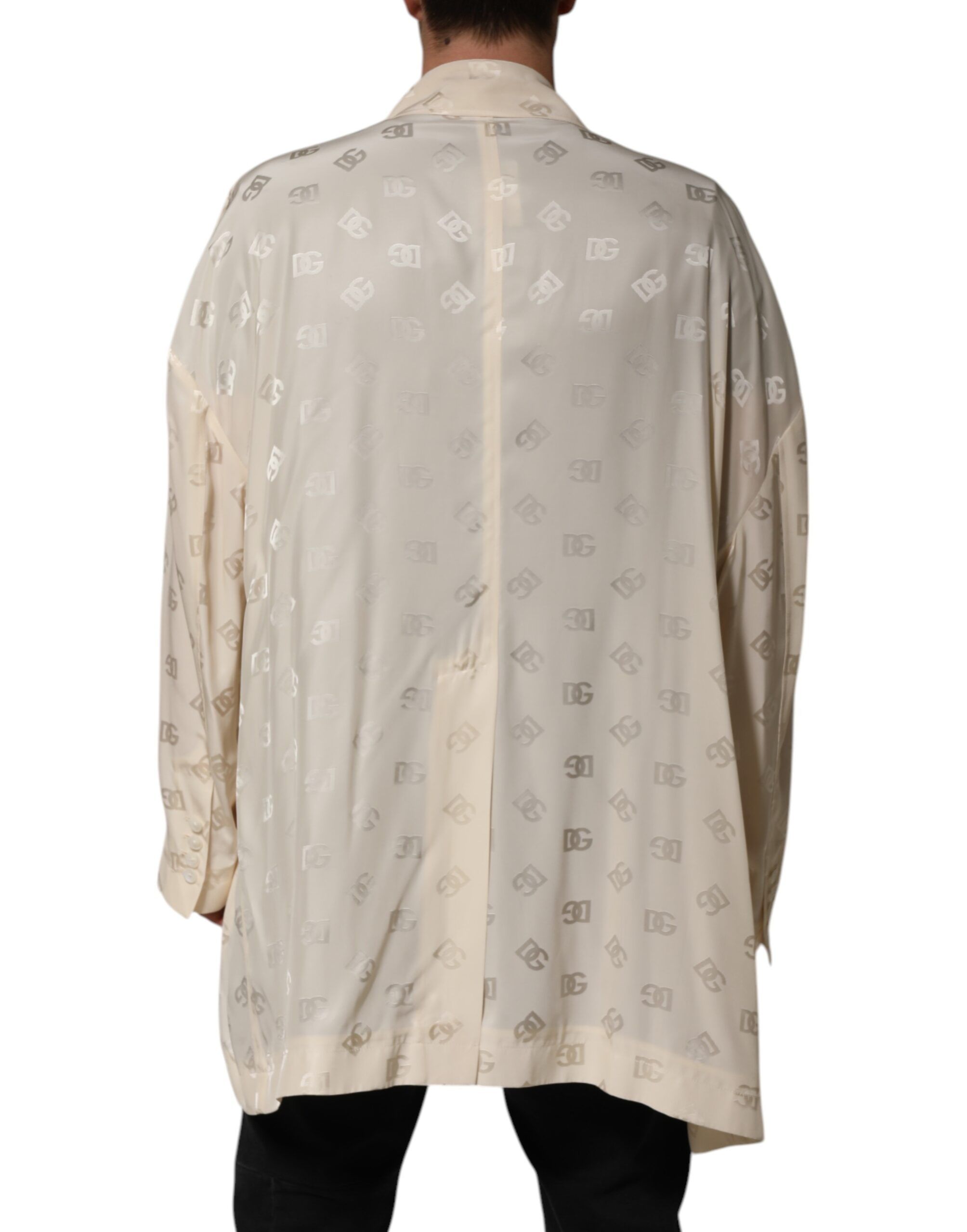 Polyester Logo Monogram Coat Men's Jacket - Dolce & Gabbana - Modalova