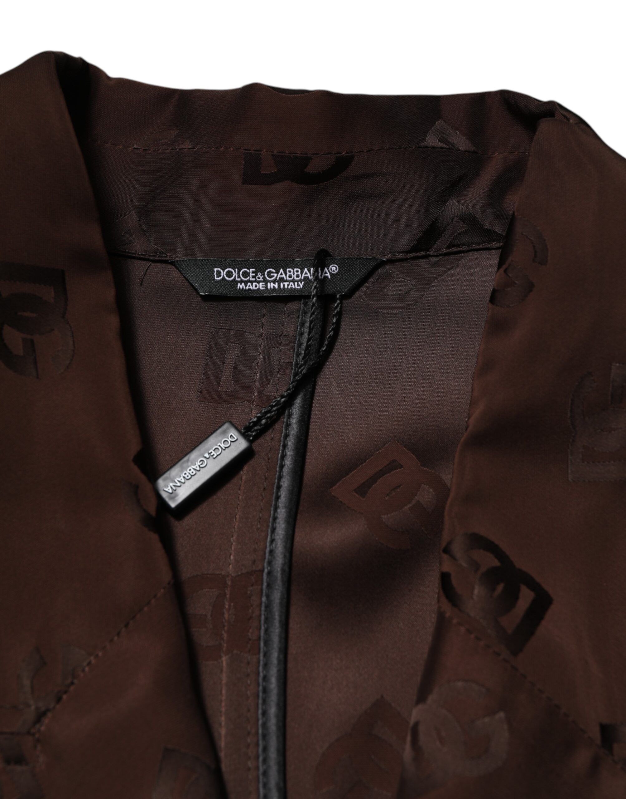 Polyester Logo Monogram Coat Men's Jacket - Dolce & Gabbana - Modalova