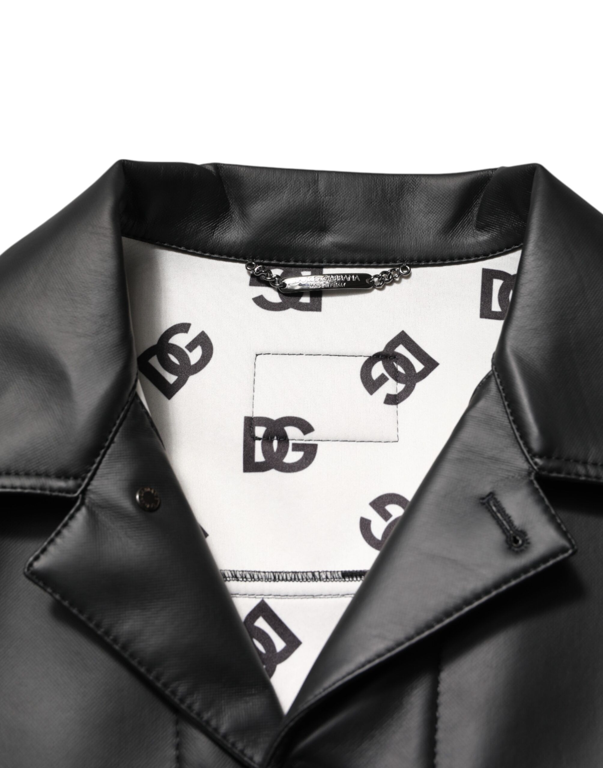 Polyester Button Down Biker Men's Jacket (Pre-Owned) - Dolce & Gabbana - Modalova