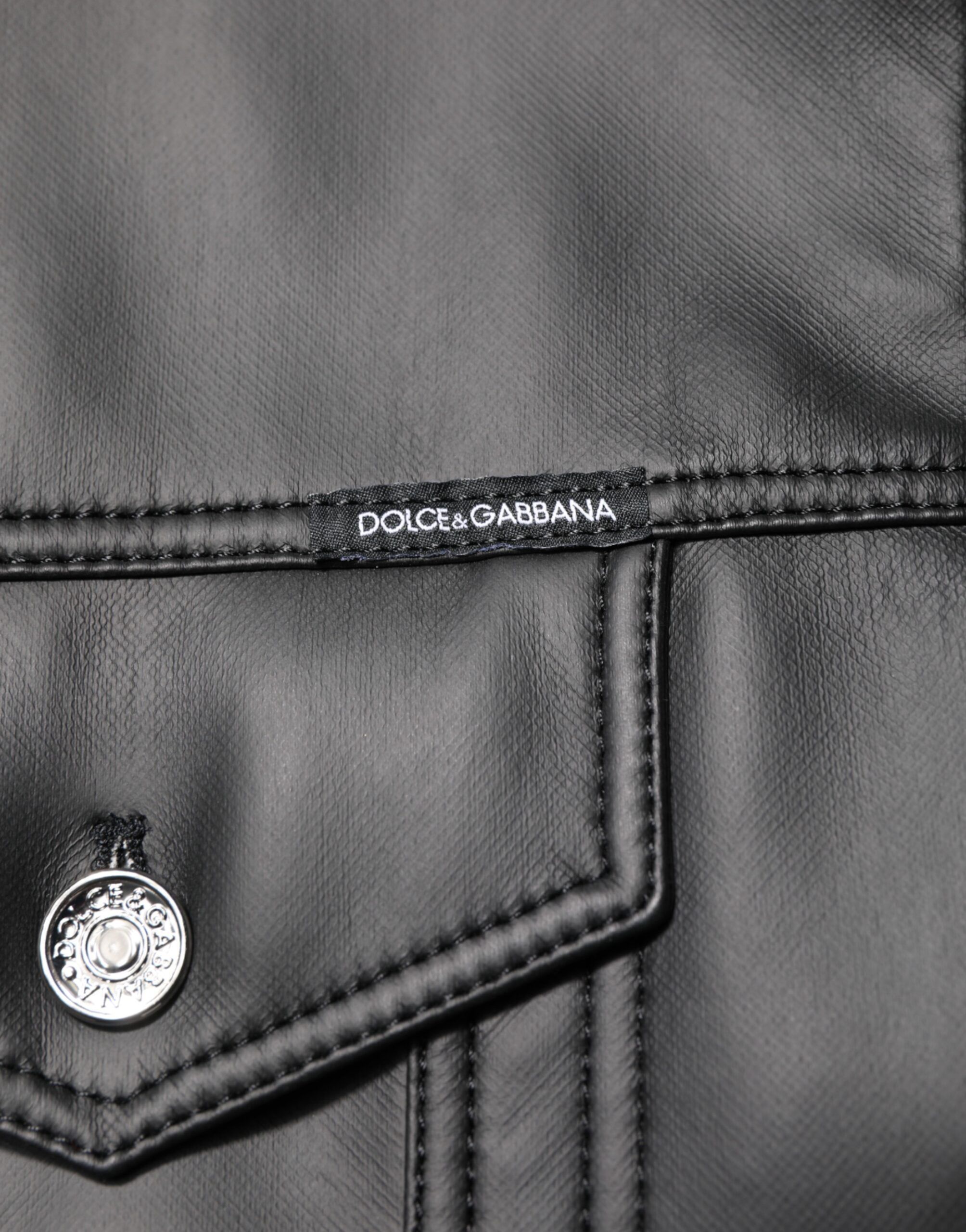 Polyester Button Down Biker Men's Jacket (Pre-Owned) - Dolce & Gabbana - Modalova