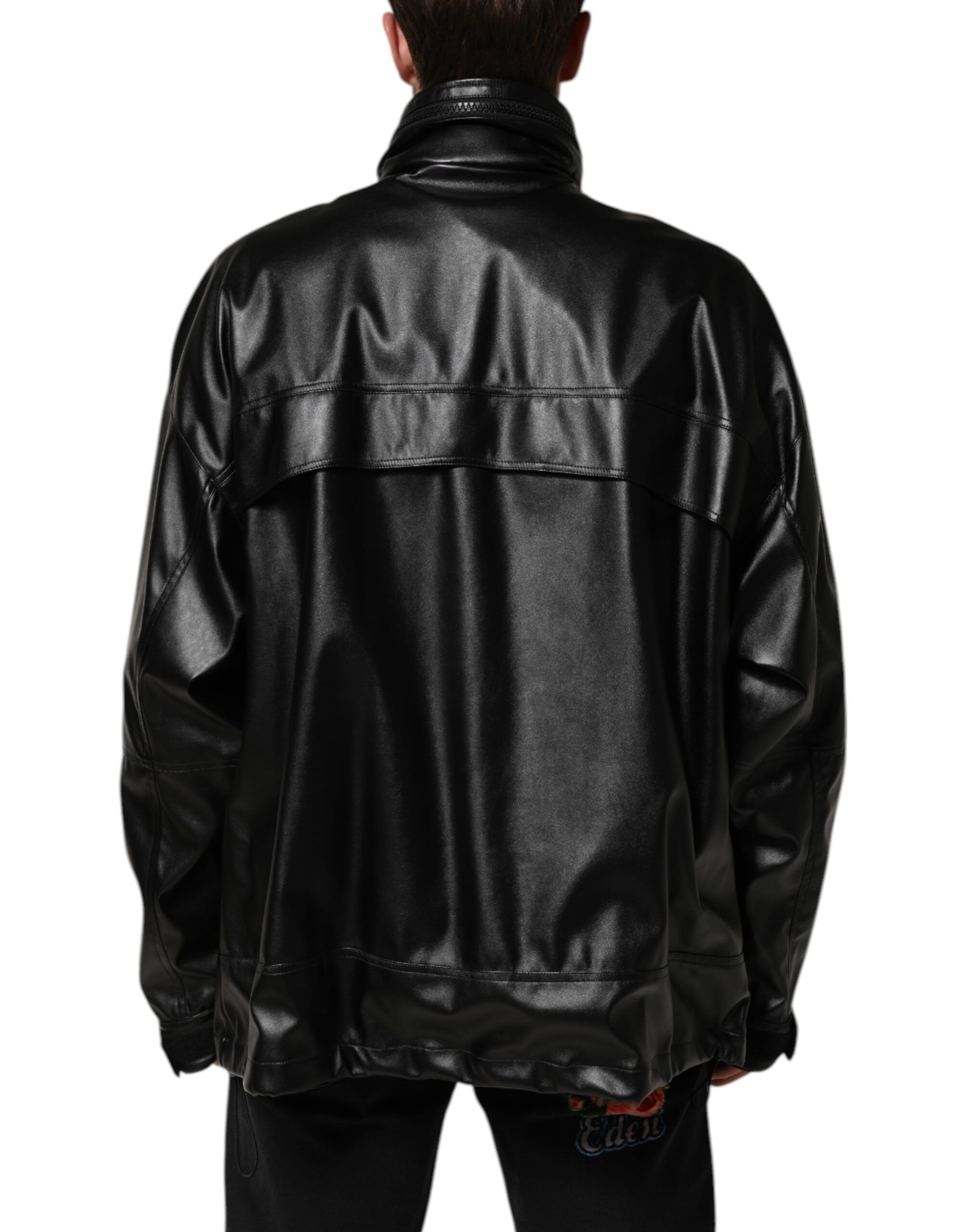Polyester Logo Plaque Bomber Men's Jacket - Dolce & Gabbana - Modalova