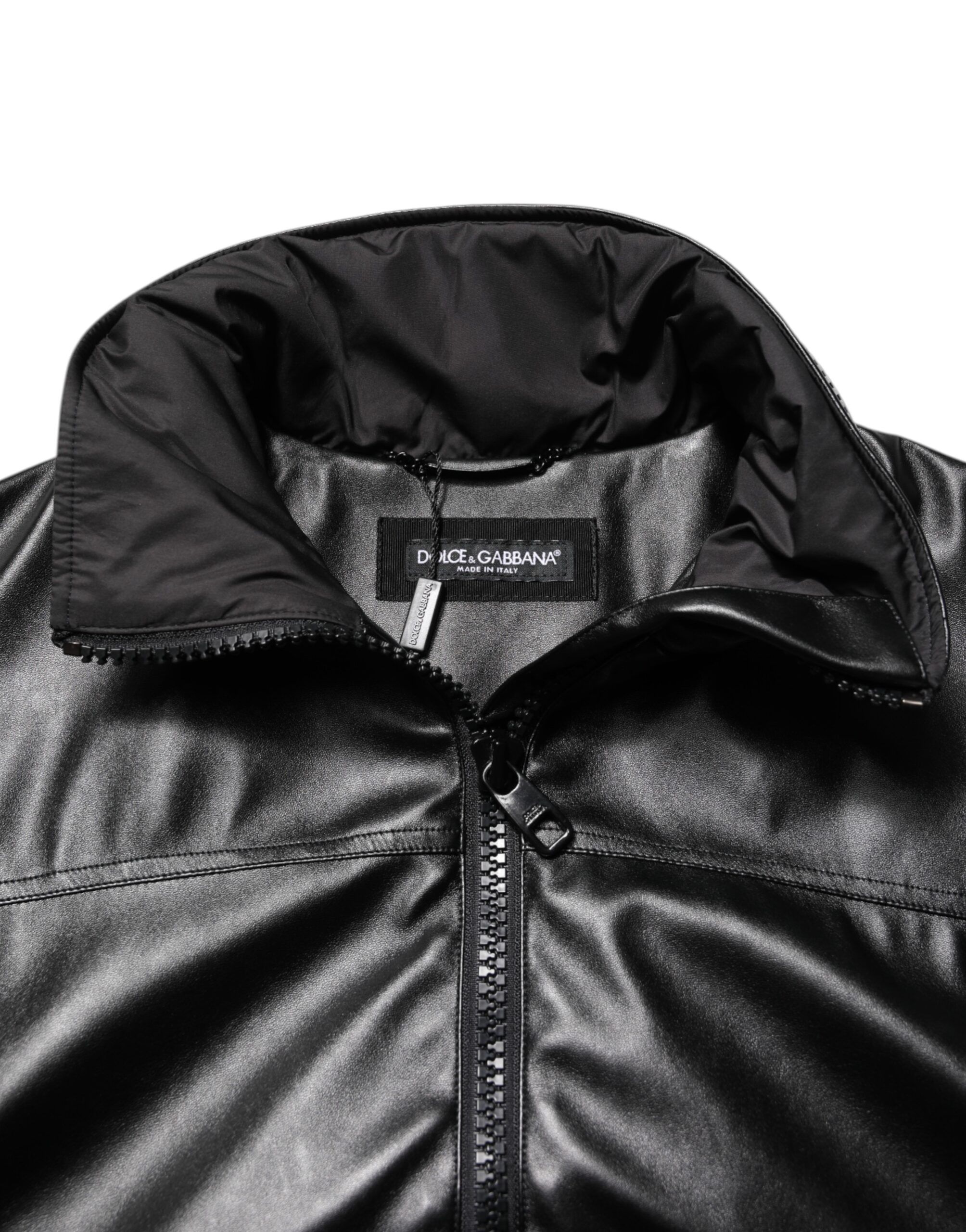 Polyester Logo Plaque Bomber Men's Jacket - Dolce & Gabbana - Modalova