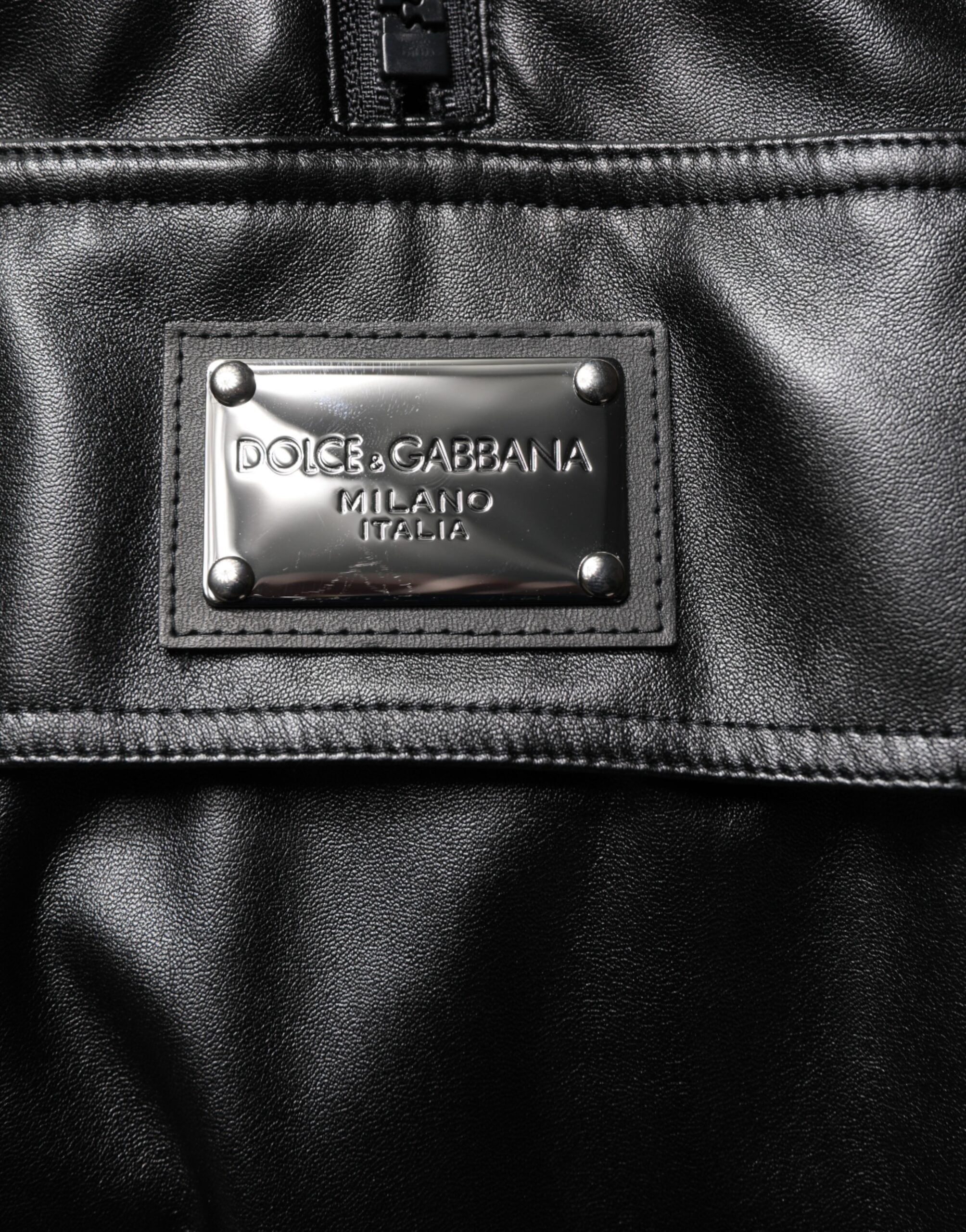 Polyester Logo Plaque Bomber Men's Jacket - Dolce & Gabbana - Modalova