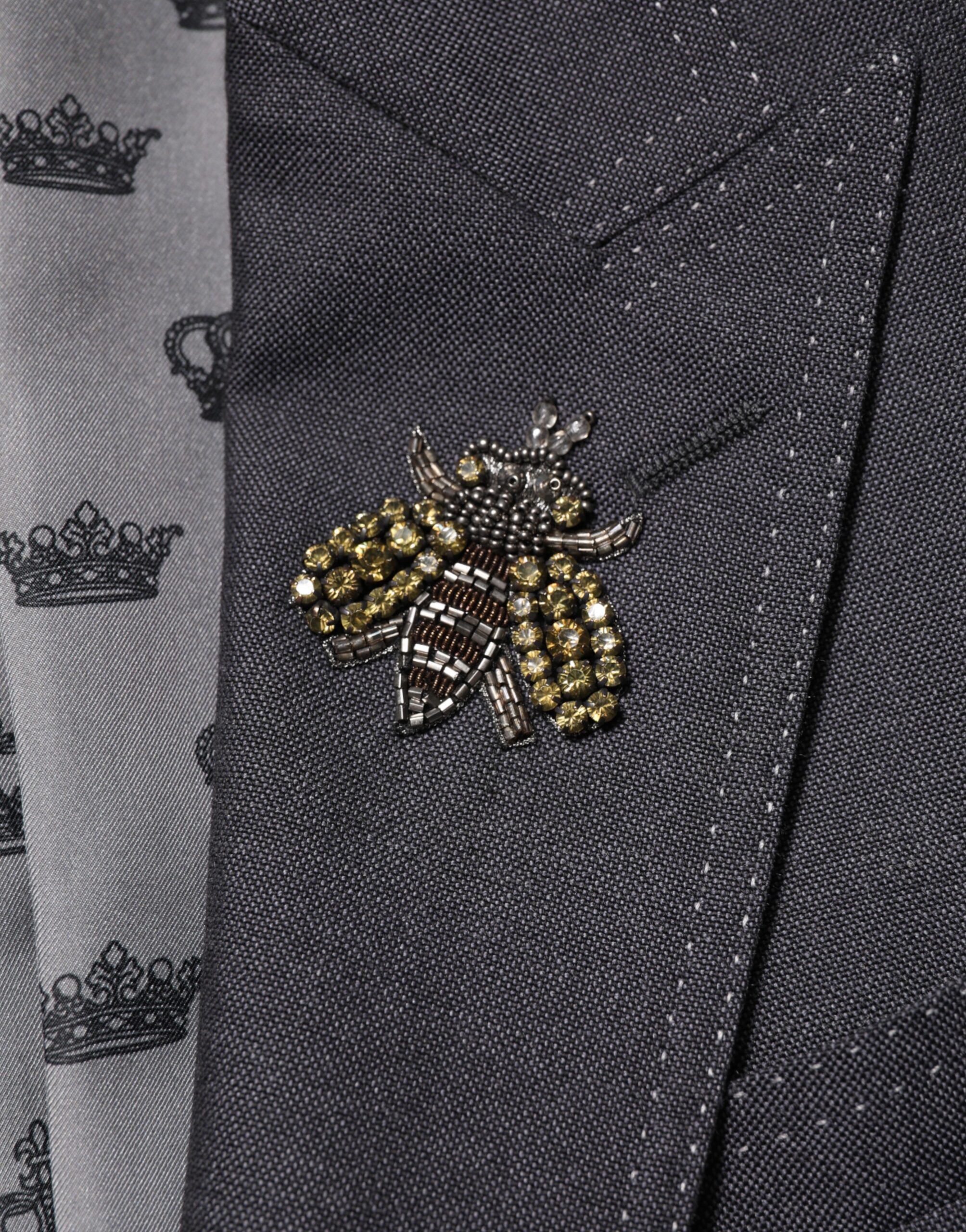Bee Embroidery Wool Coat Men's Blazer - Dolce & Gabbana - Modalova