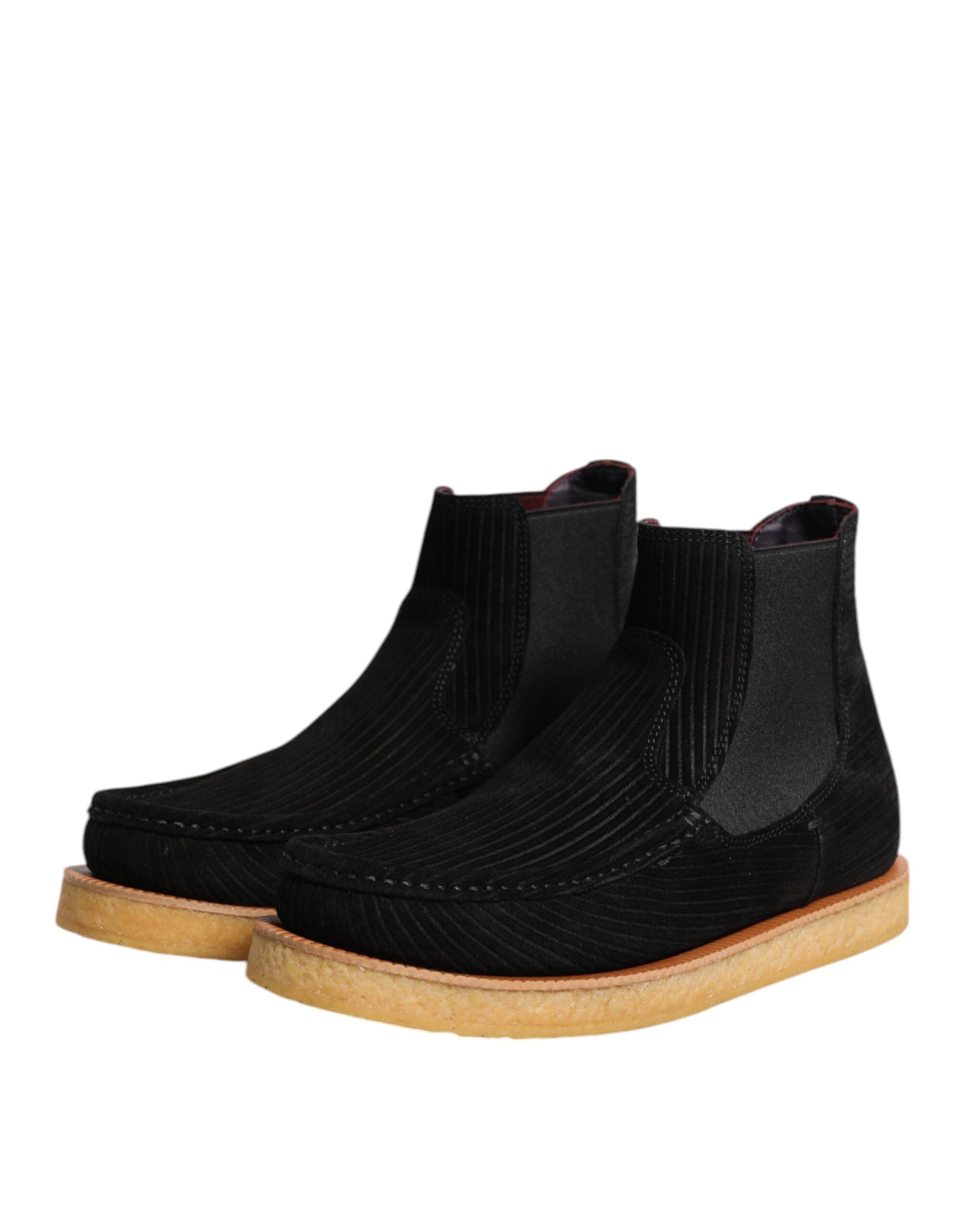 Calf Suede Slip On Ankle Boots Men's Shoes - Dolce & Gabbana - Modalova
