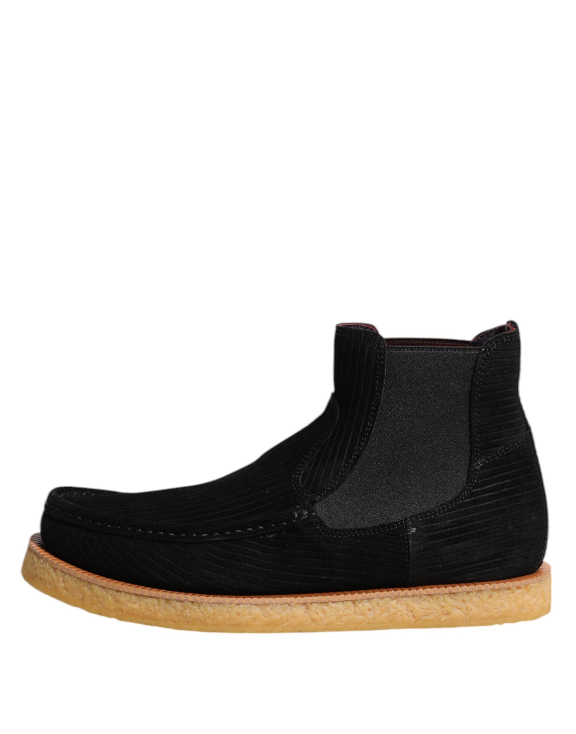 Calf Suede Slip On Ankle Boots Men's Shoes - Dolce & Gabbana - Modalova