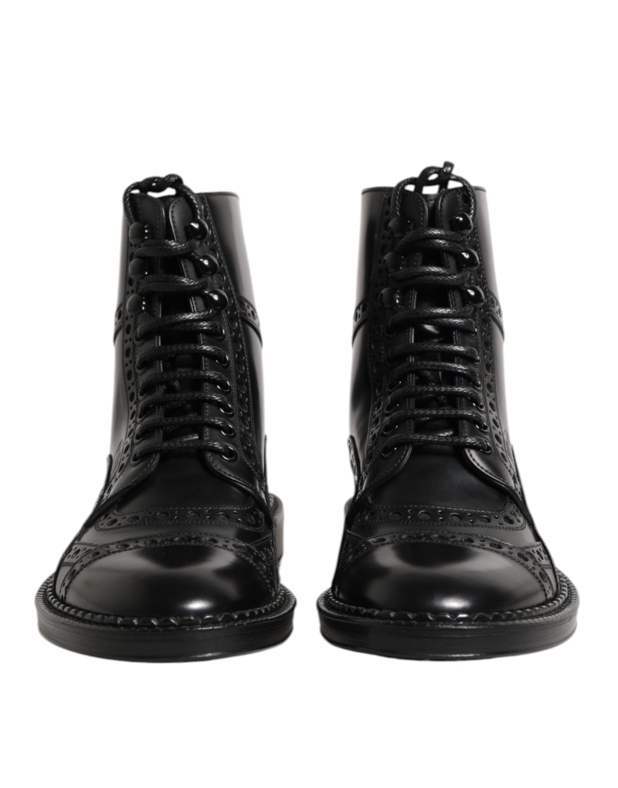 Leather Lace Up Mid Calf Boots Men's Shoes - Dolce & Gabbana - Modalova