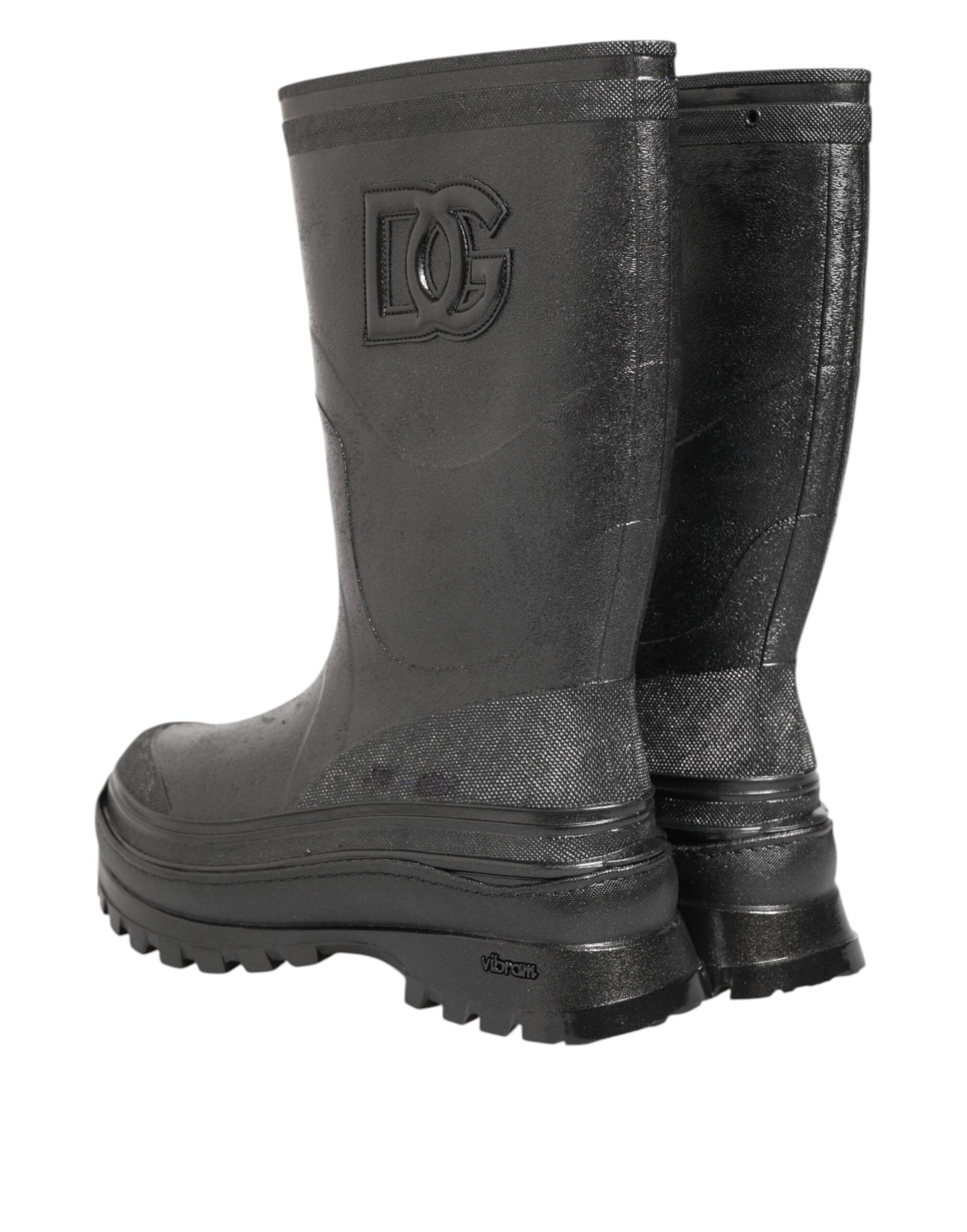 Metallic Gray Pull On Rain Boots Men's Shoes (Pre-Owned) - Dolce & Gabbana - Modalova