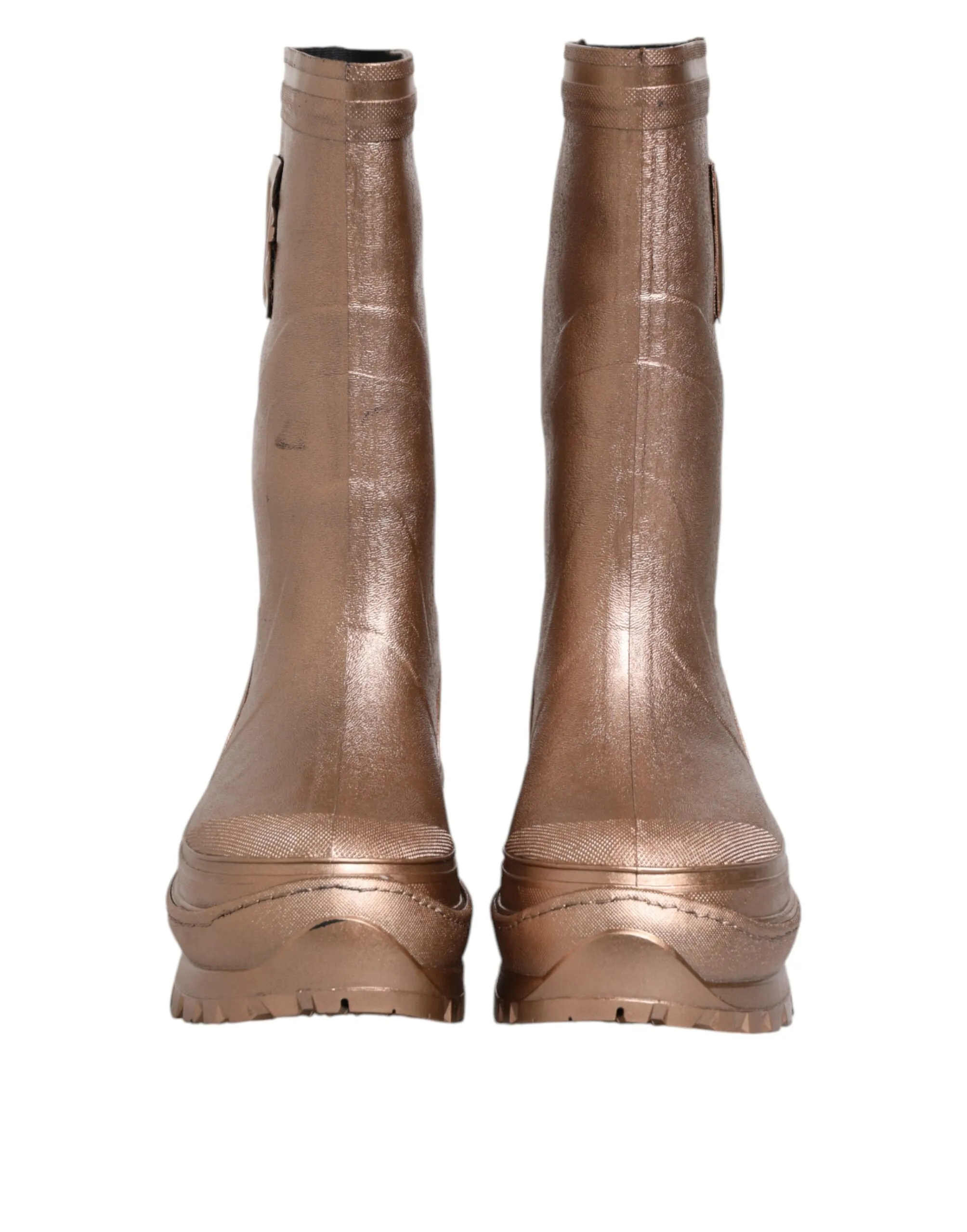 Metallic Pull On Rain Boots Men's Shoes (Pre-Owned) - Dolce & Gabbana - Modalova