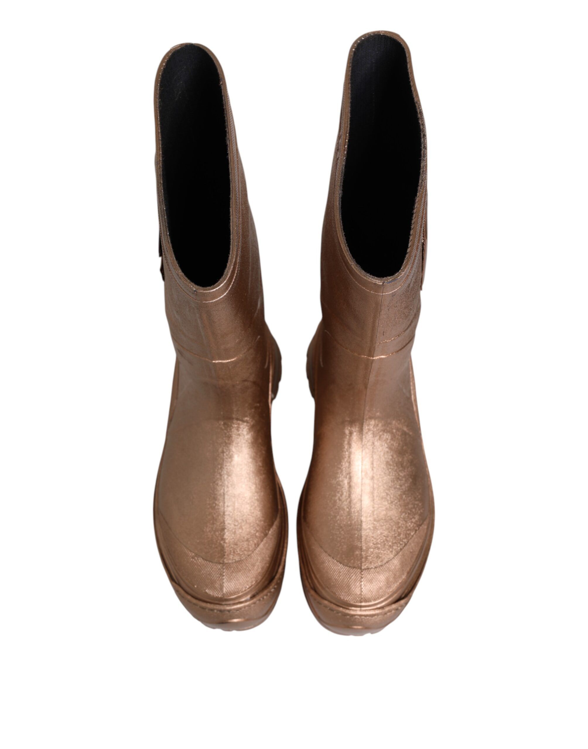 Metallic Pull On Rain Boots Men's Shoes (Pre-Owned) - Dolce & Gabbana - Modalova