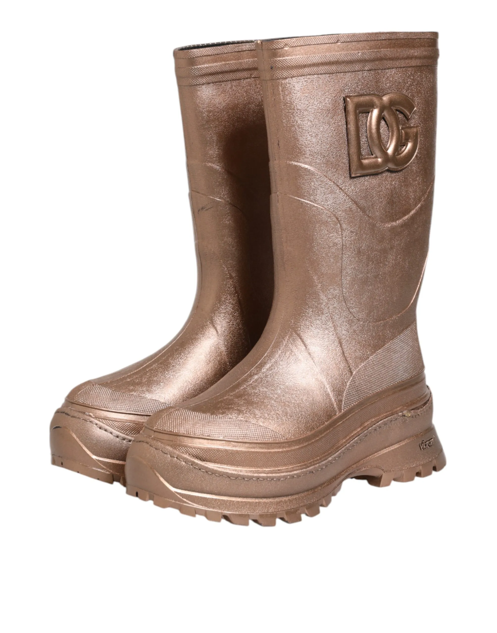 Metallic Pull On Rain Boots Men's Shoes (Pre-Owned) - Dolce & Gabbana - Modalova