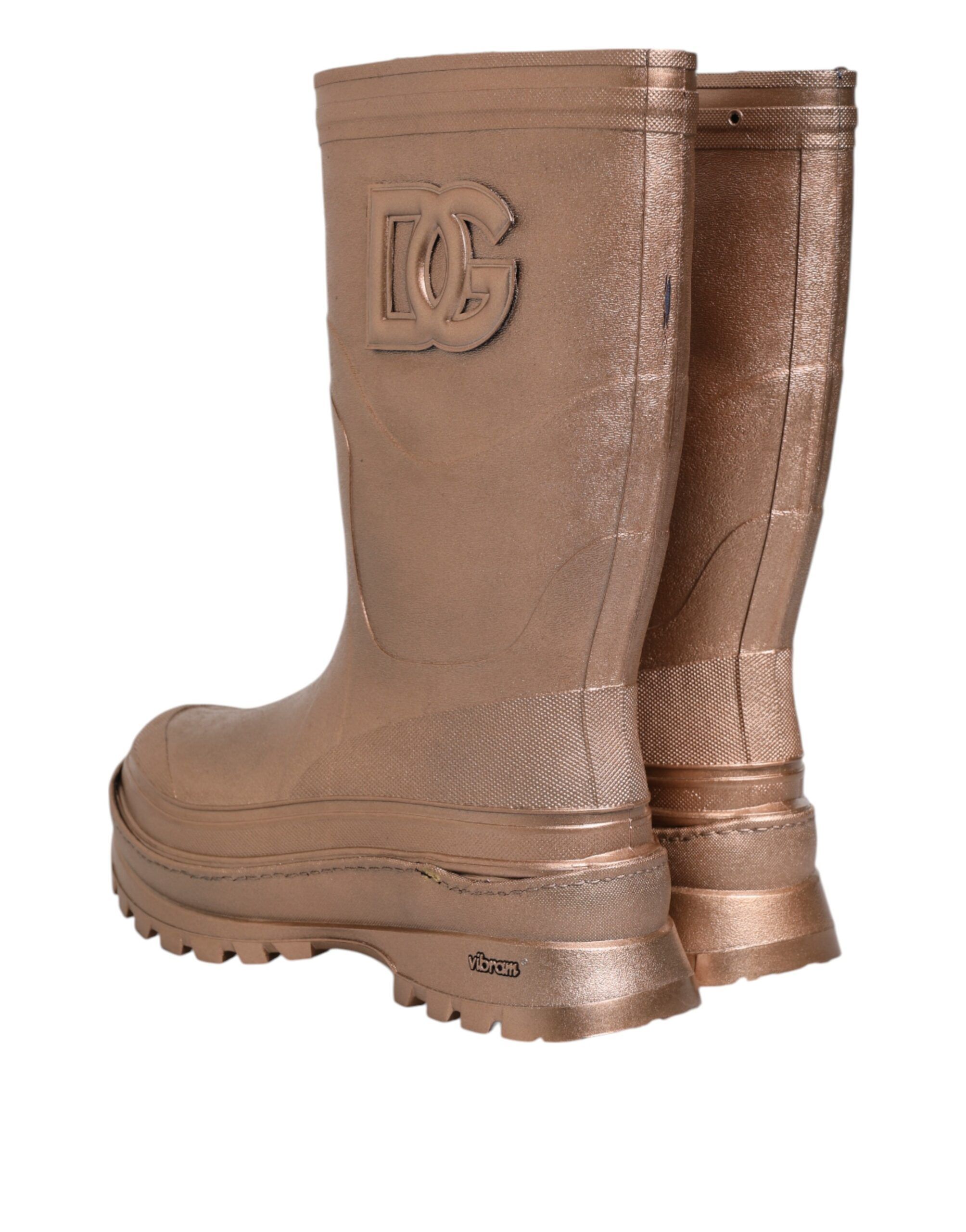 Metallic Pull On Rain Boots Men's Shoes (Pre-Owned) - Dolce & Gabbana - Modalova