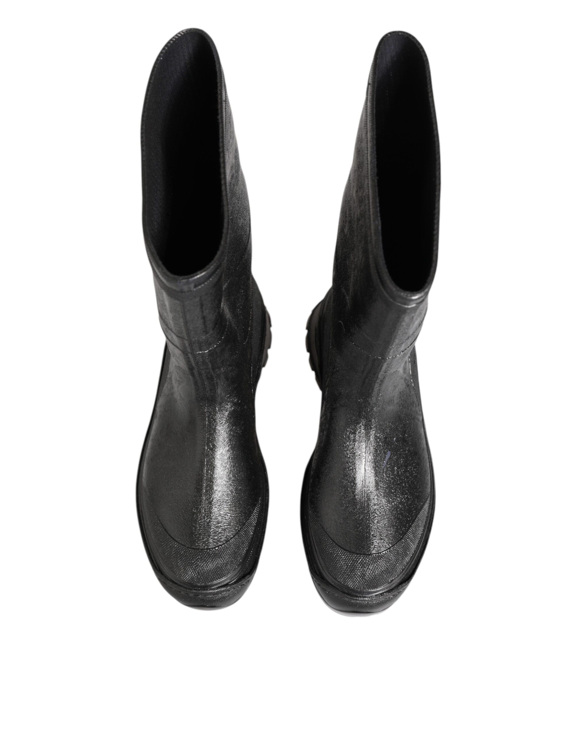 Metallic Pull On Rain Boots Men's Shoes (Pre-Owned) - Dolce & Gabbana - Modalova
