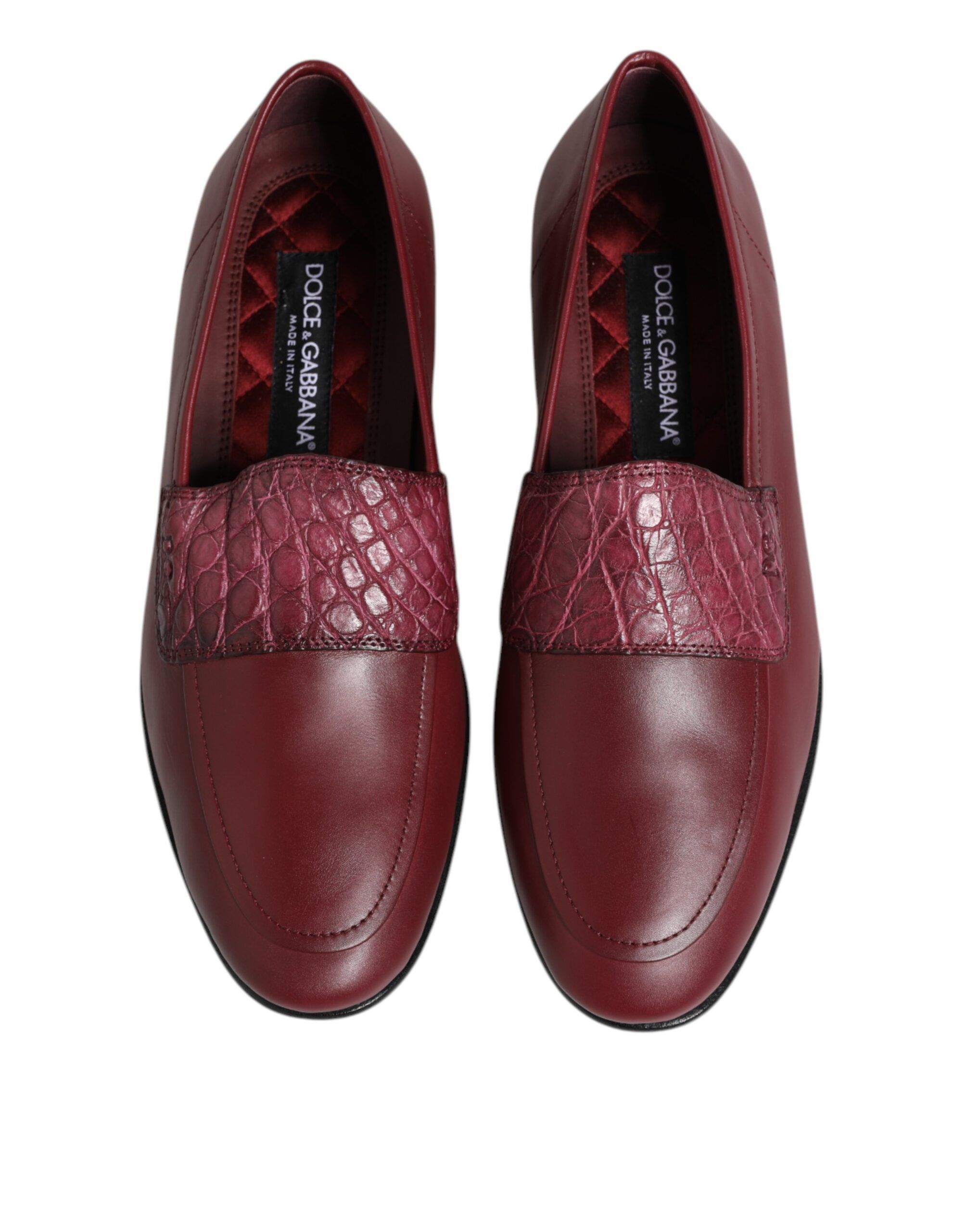 Leather Formal Slip On Men's Shoes - Dolce & Gabbana - Modalova
