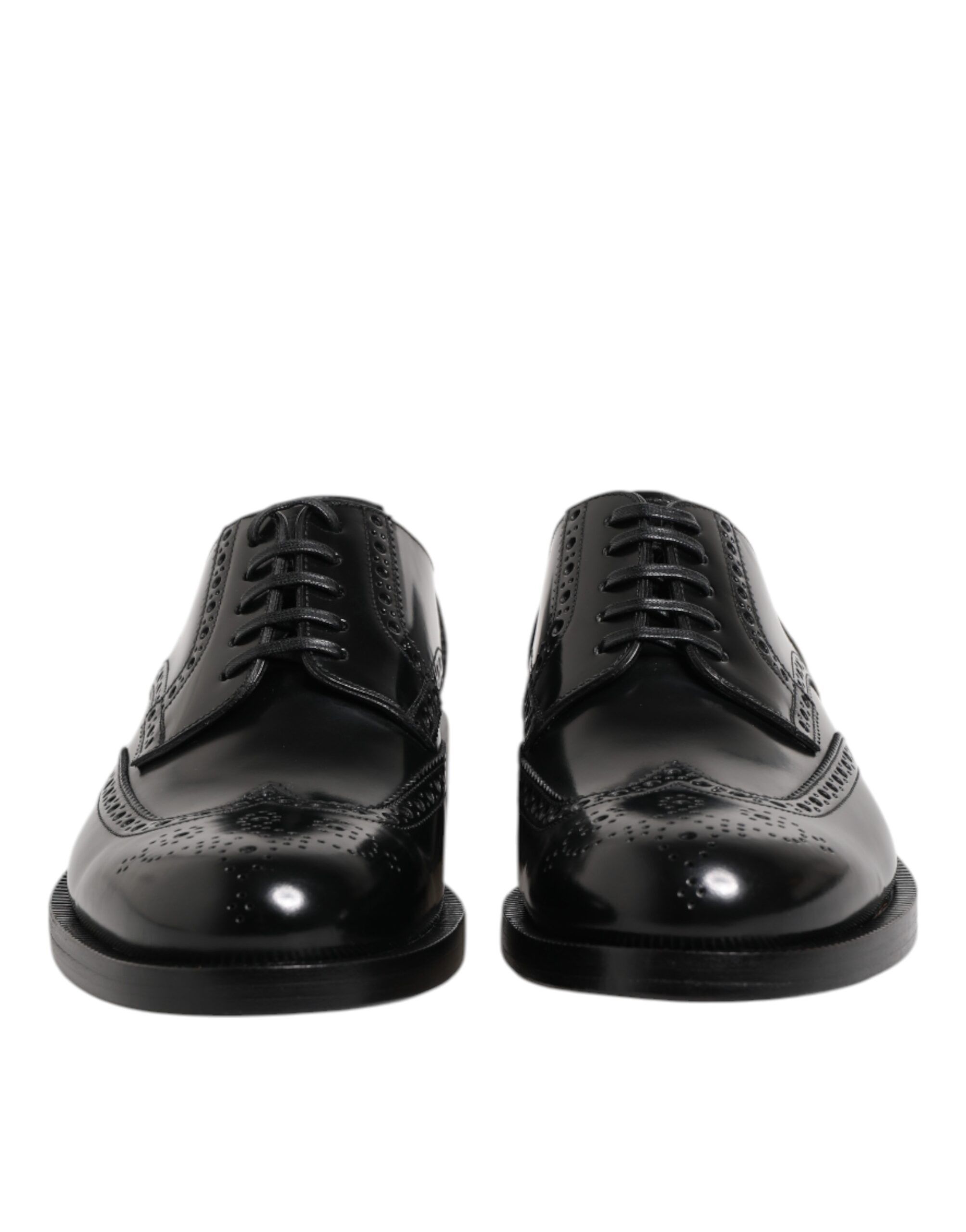 Leather Derby Wingtip Formal Men's Shoes - Dolce & Gabbana - Modalova