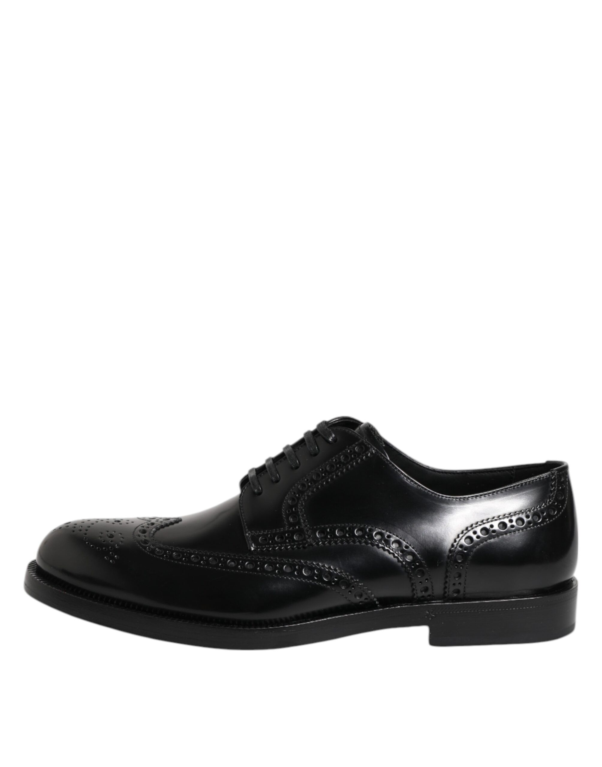 Leather Derby Wingtip Formal Men's Shoes - Dolce & Gabbana - Modalova