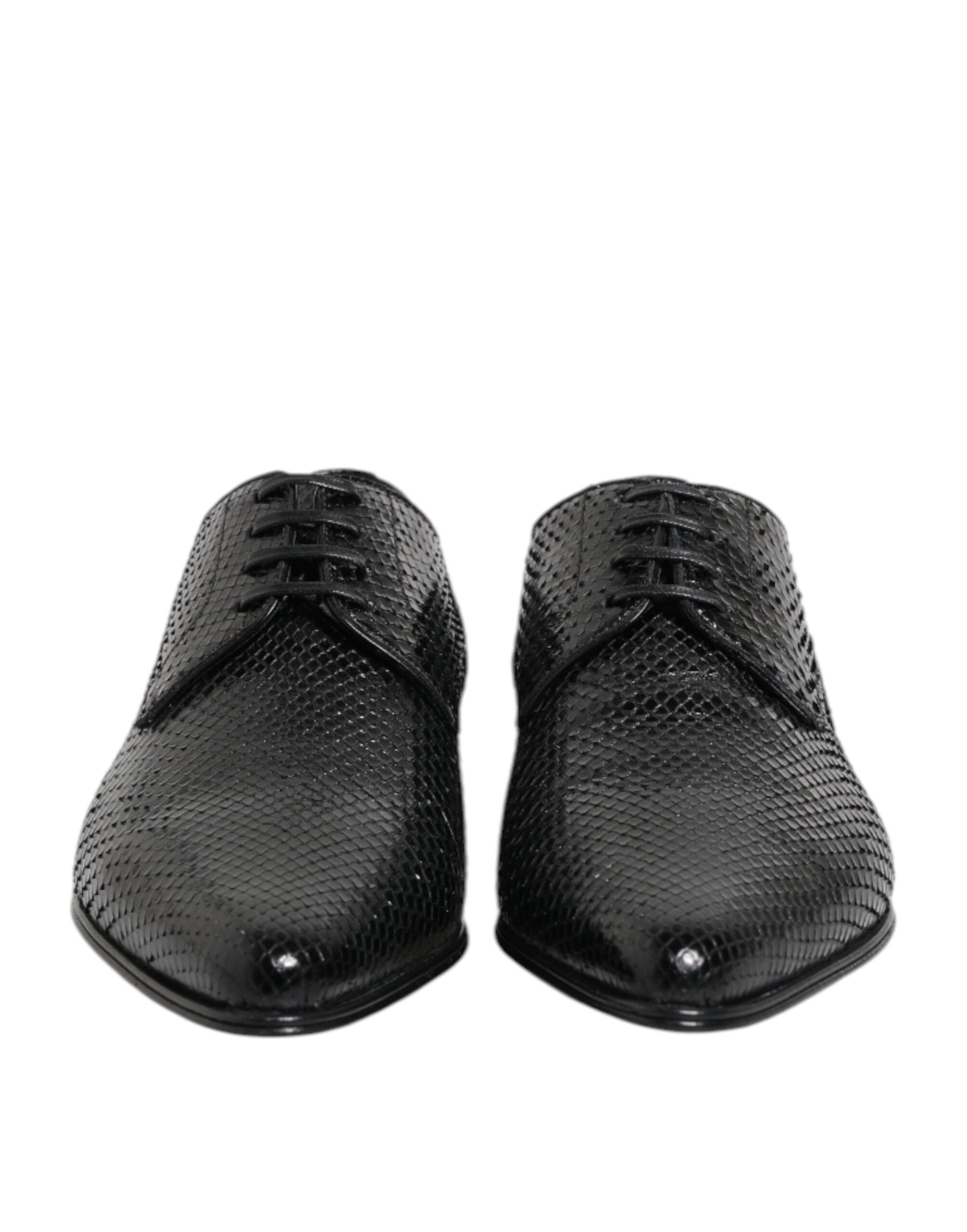 Exotic Leather Lace Up Derby Men's Shoes - Dolce & Gabbana - Modalova