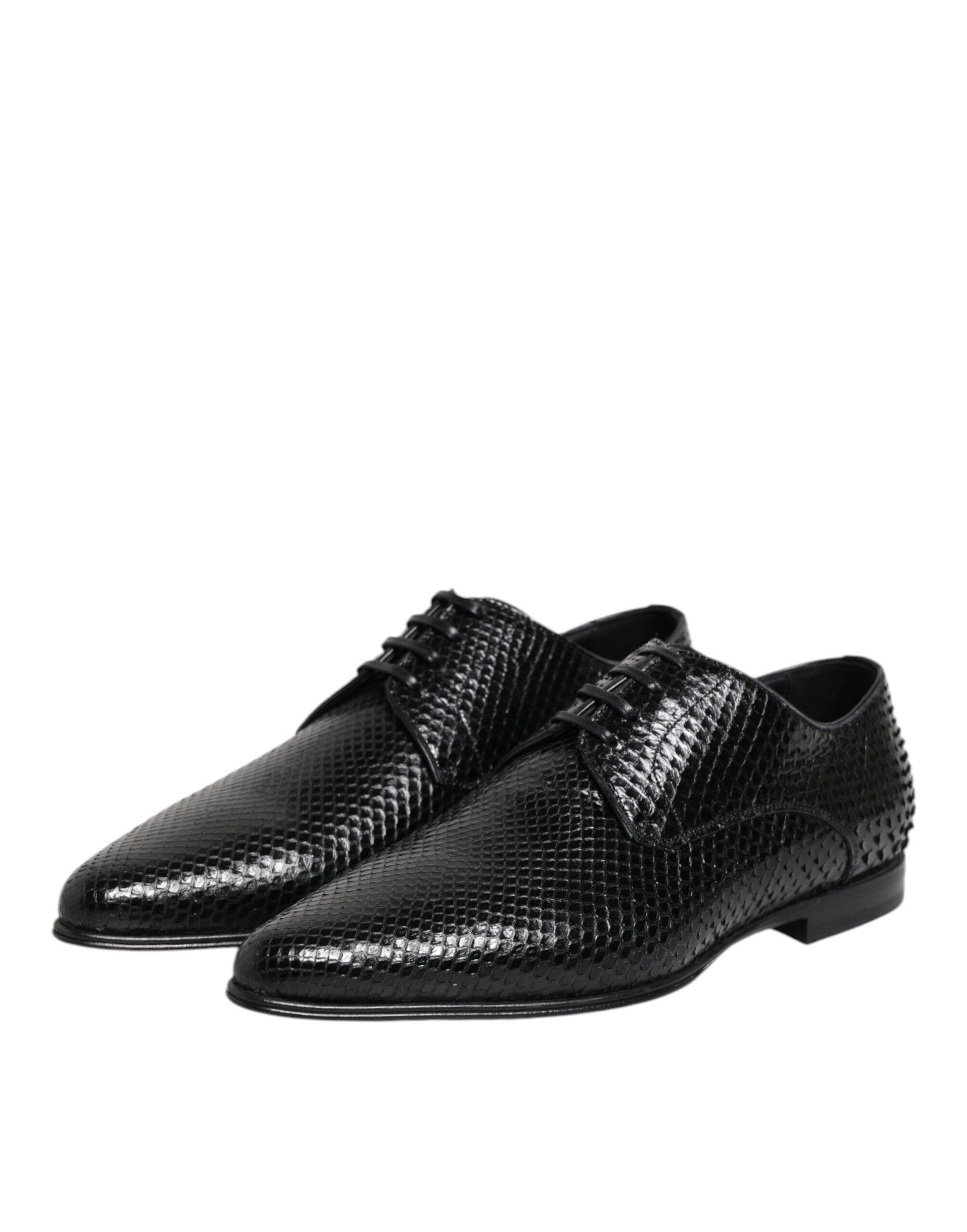 Exotic Leather Lace Up Derby Men's Shoes - Dolce & Gabbana - Modalova