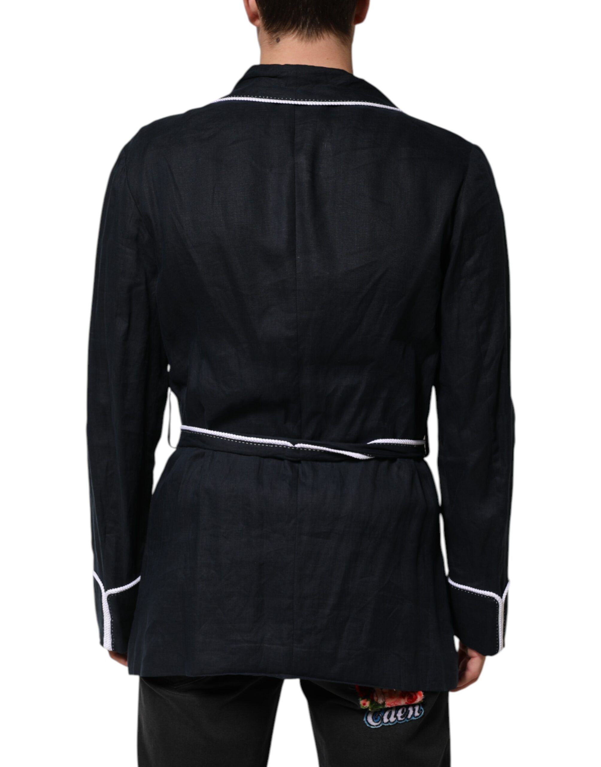 Dark DG Embroidery Jacket Robe Men's Blazer - Dolce & Gabbana - Modalova