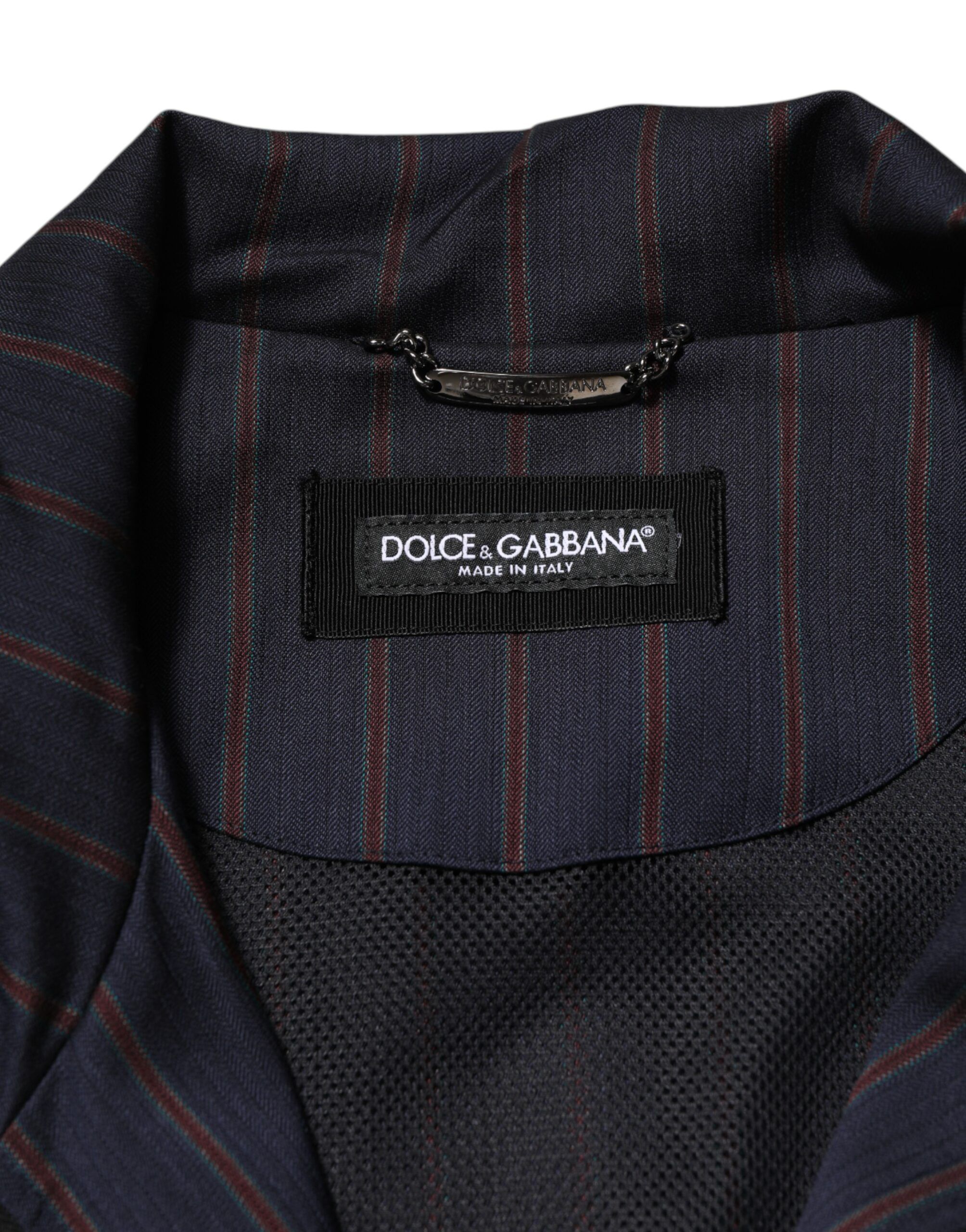 Red Striped Logo Plaque Full Zip Men's Jacket - Dolce & Gabbana - Modalova