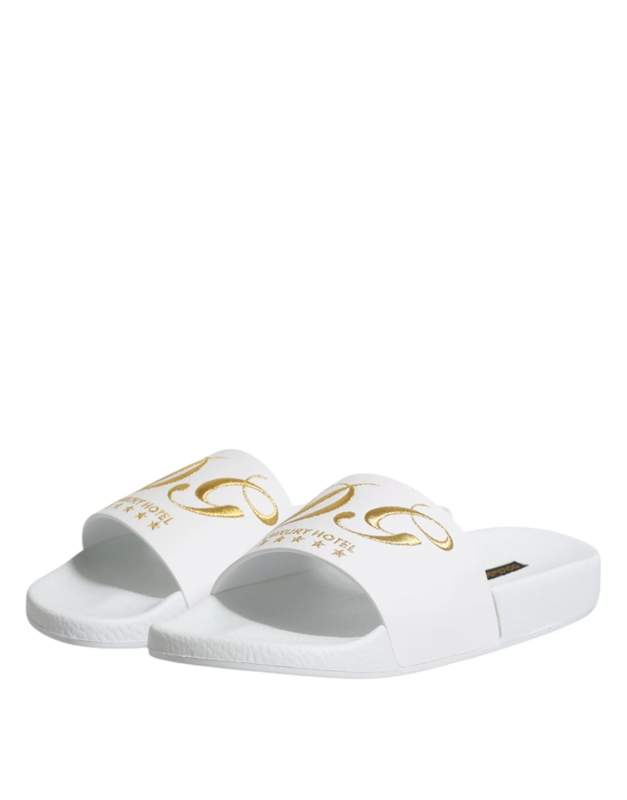 Leather Slides Sandals Beachwear Men's Shoes - Dolce & Gabbana - Modalova