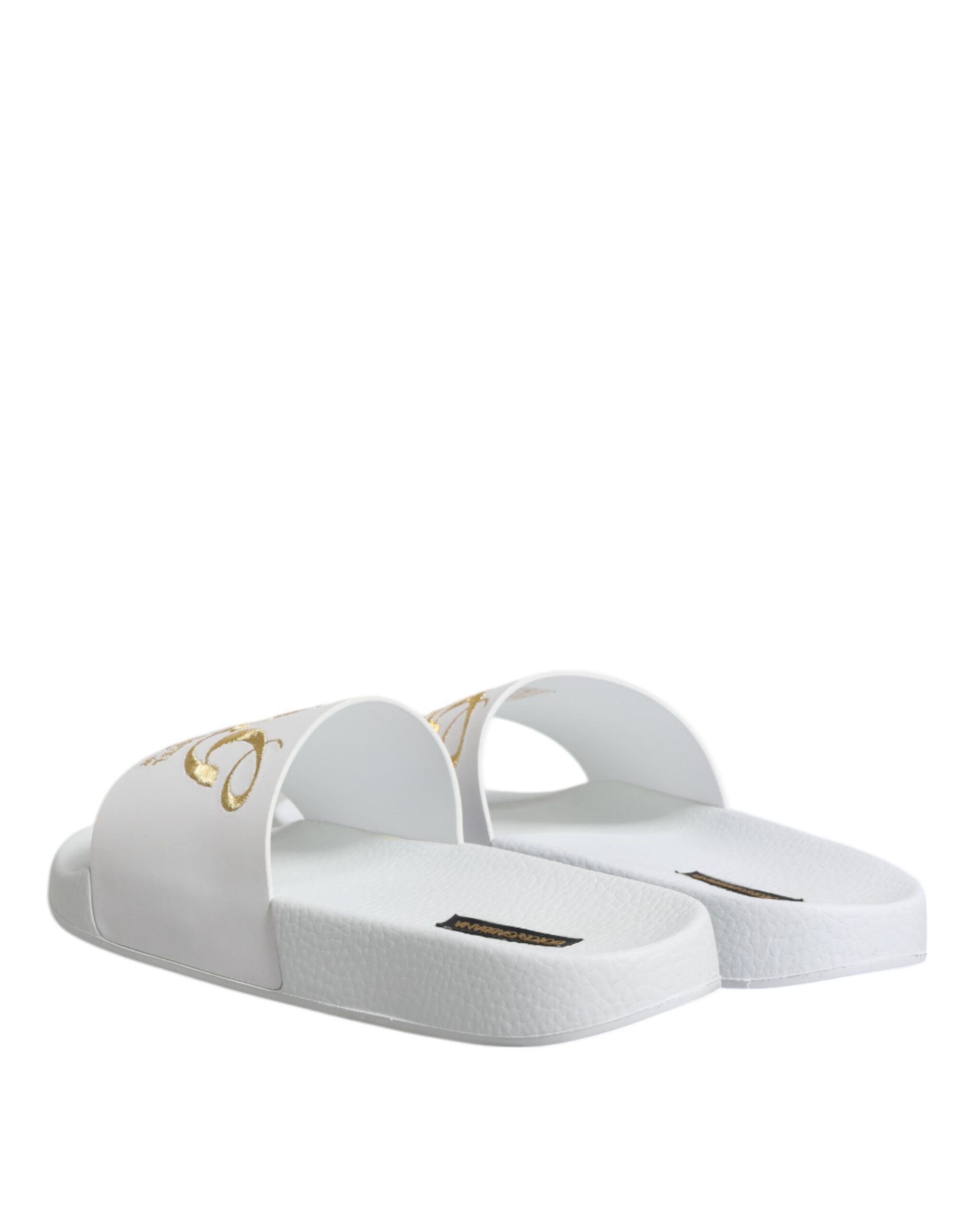 Leather Slides Sandals Beachwear Men's Shoes - Dolce & Gabbana - Modalova
