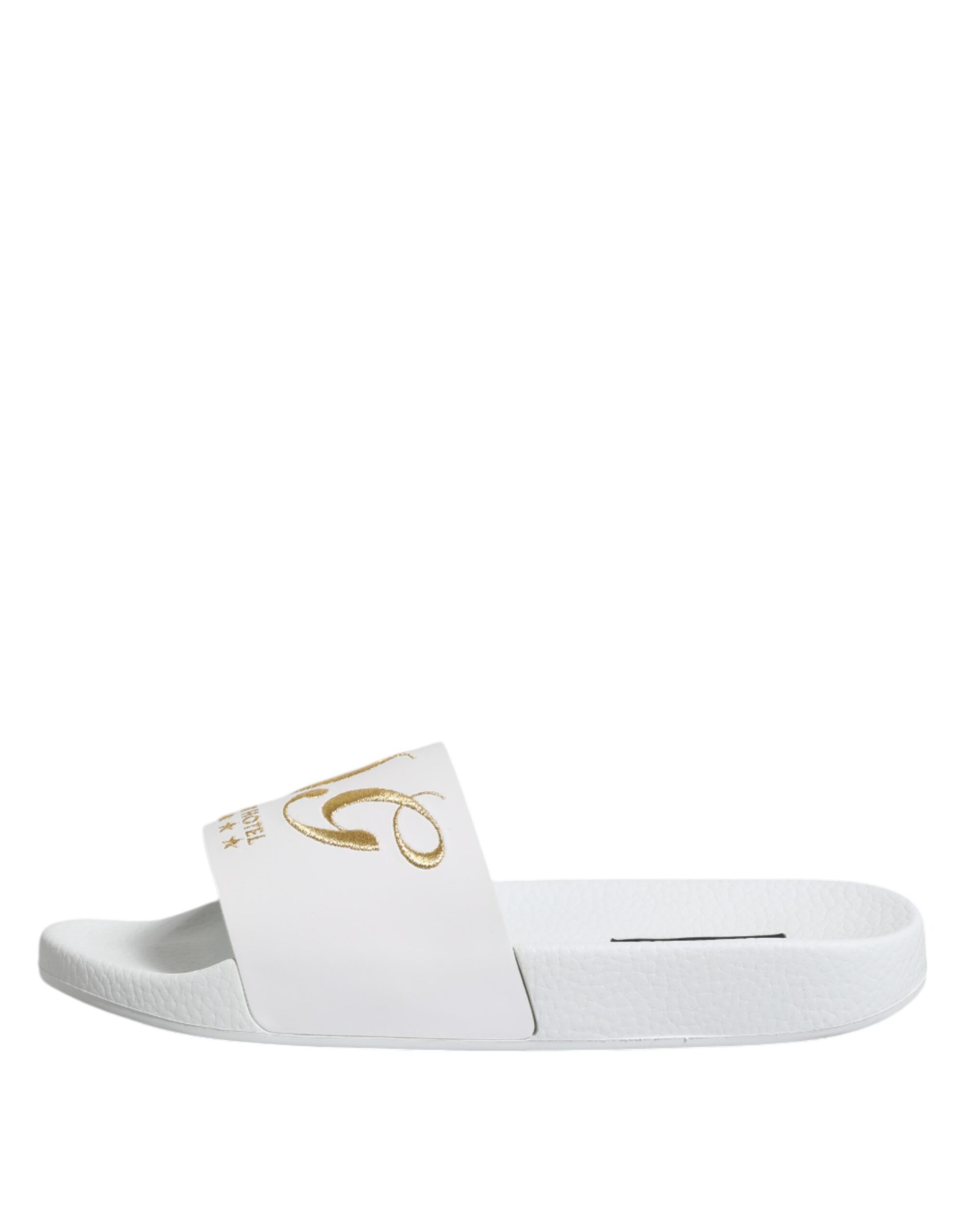 Leather Slides Sandals Beachwear Men's Shoes - Dolce & Gabbana - Modalova