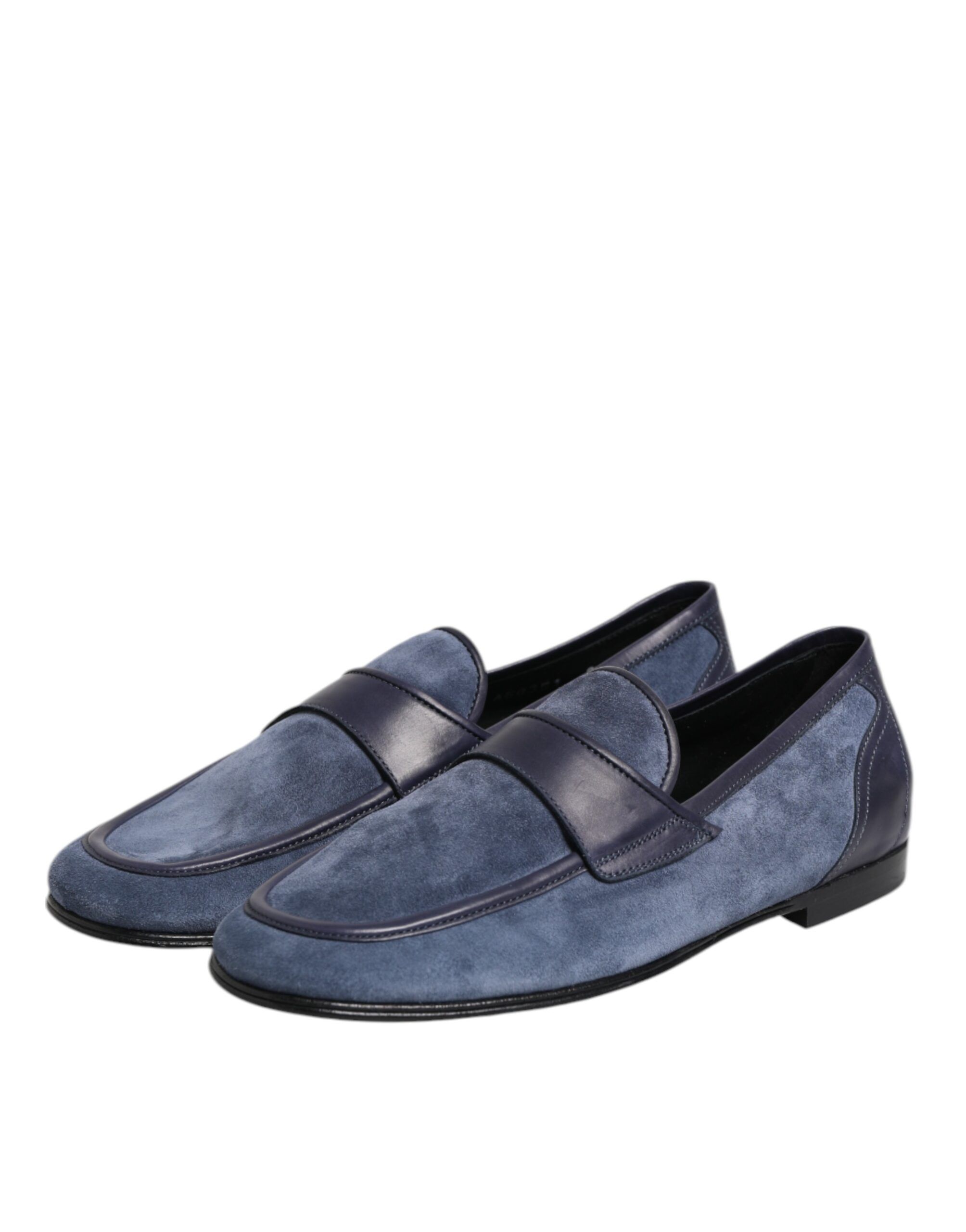 Blue Suede Leather Loafers Moccasin Men's Shoes - Dolce & Gabbana - Modalova