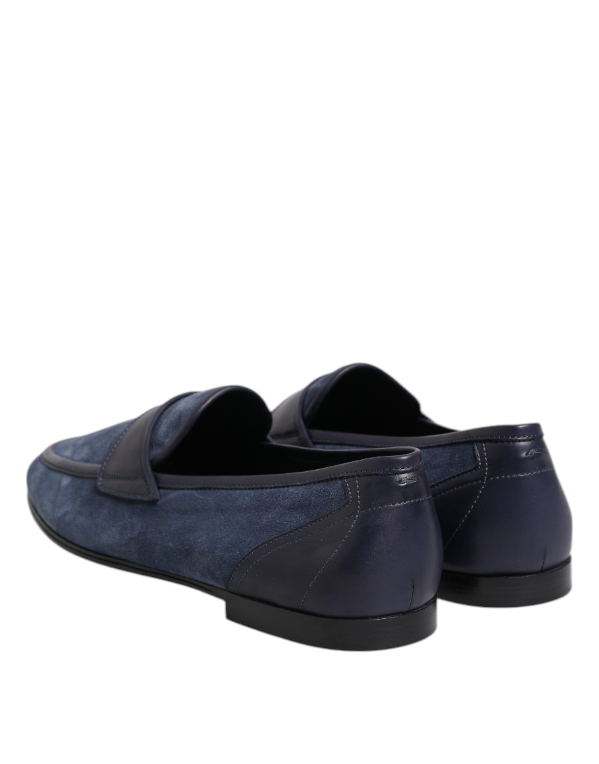 Blue Suede Leather Loafers Moccasin Men's Shoes - Dolce & Gabbana - Modalova