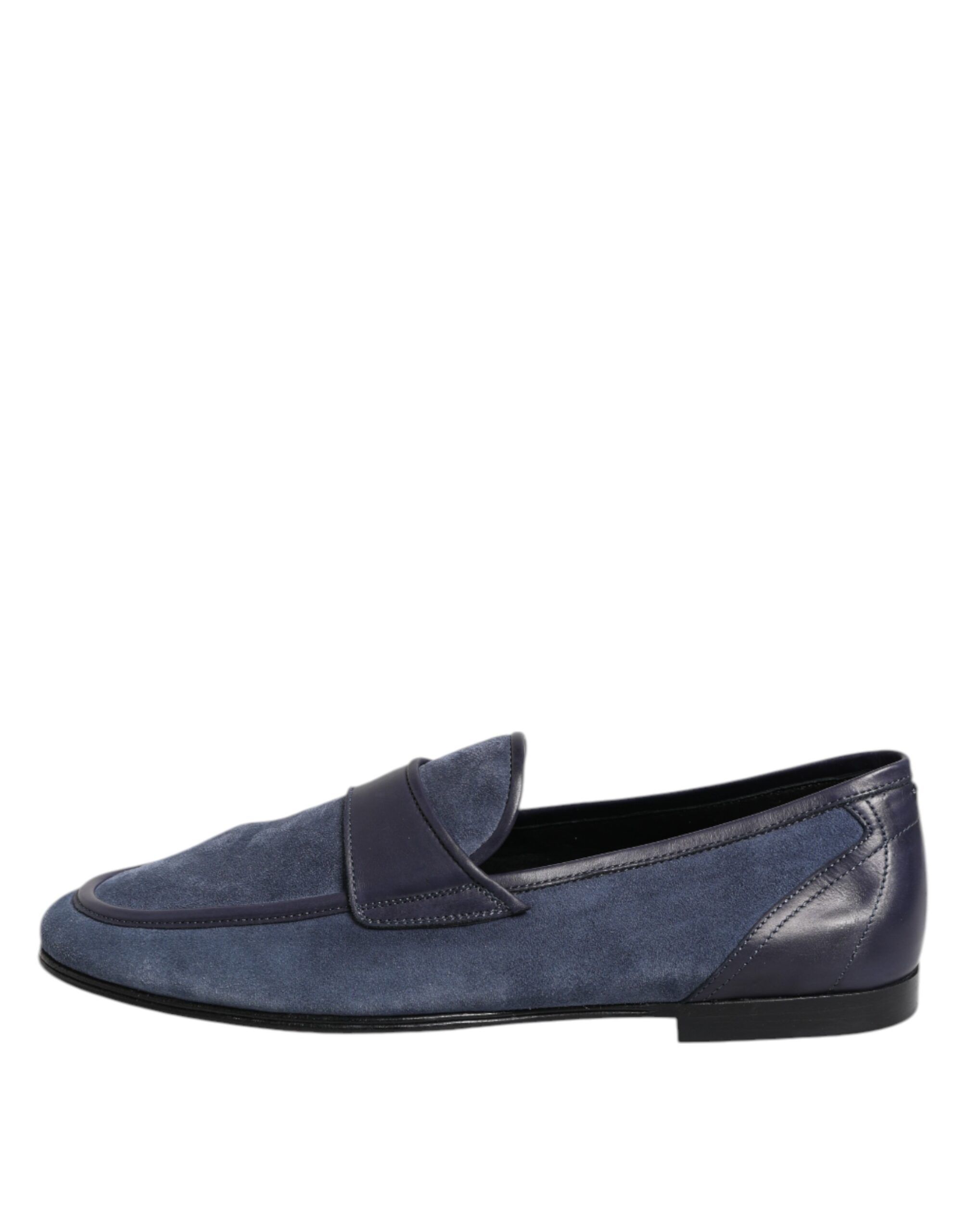 Blue Suede Leather Loafers Moccasin Men's Shoes - Dolce & Gabbana - Modalova