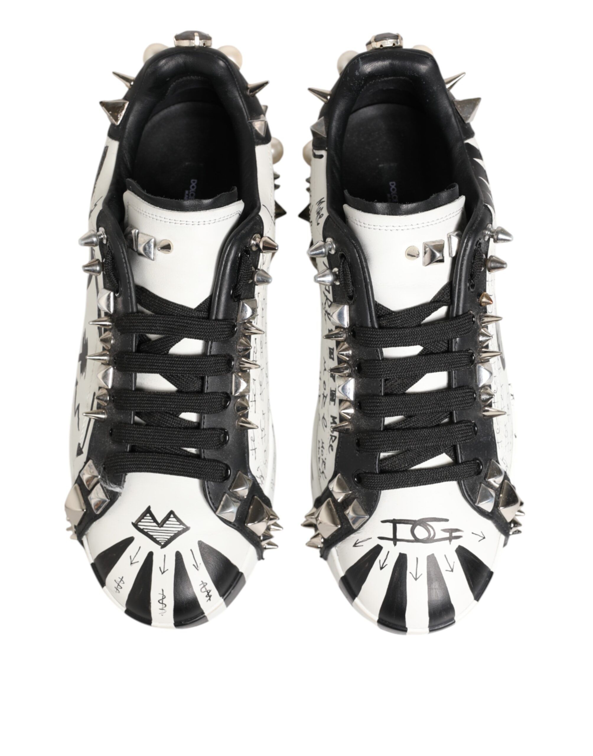 Studded Printed Low Top Sneakers Men's Shoes (Pre-Owned) - Dolce & Gabbana - Modalova