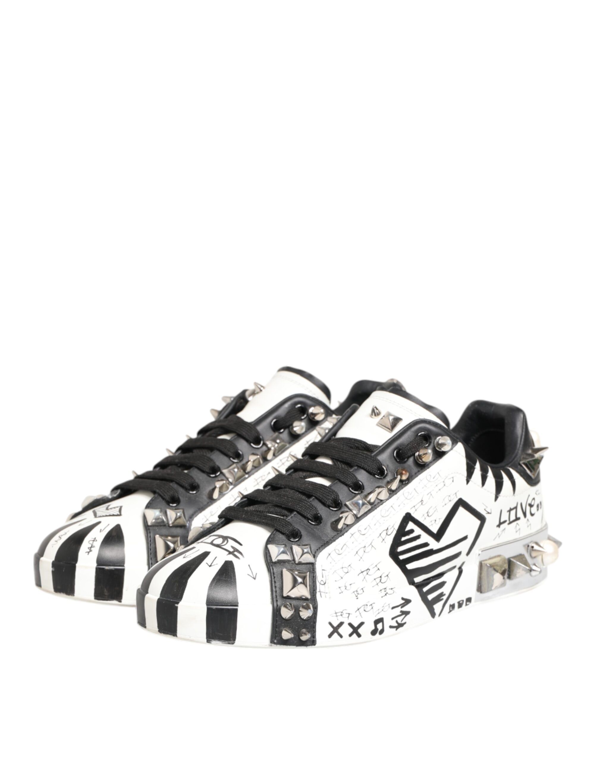 Studded Printed Low Top Sneakers Men's Shoes (Pre-Owned) - Dolce & Gabbana - Modalova